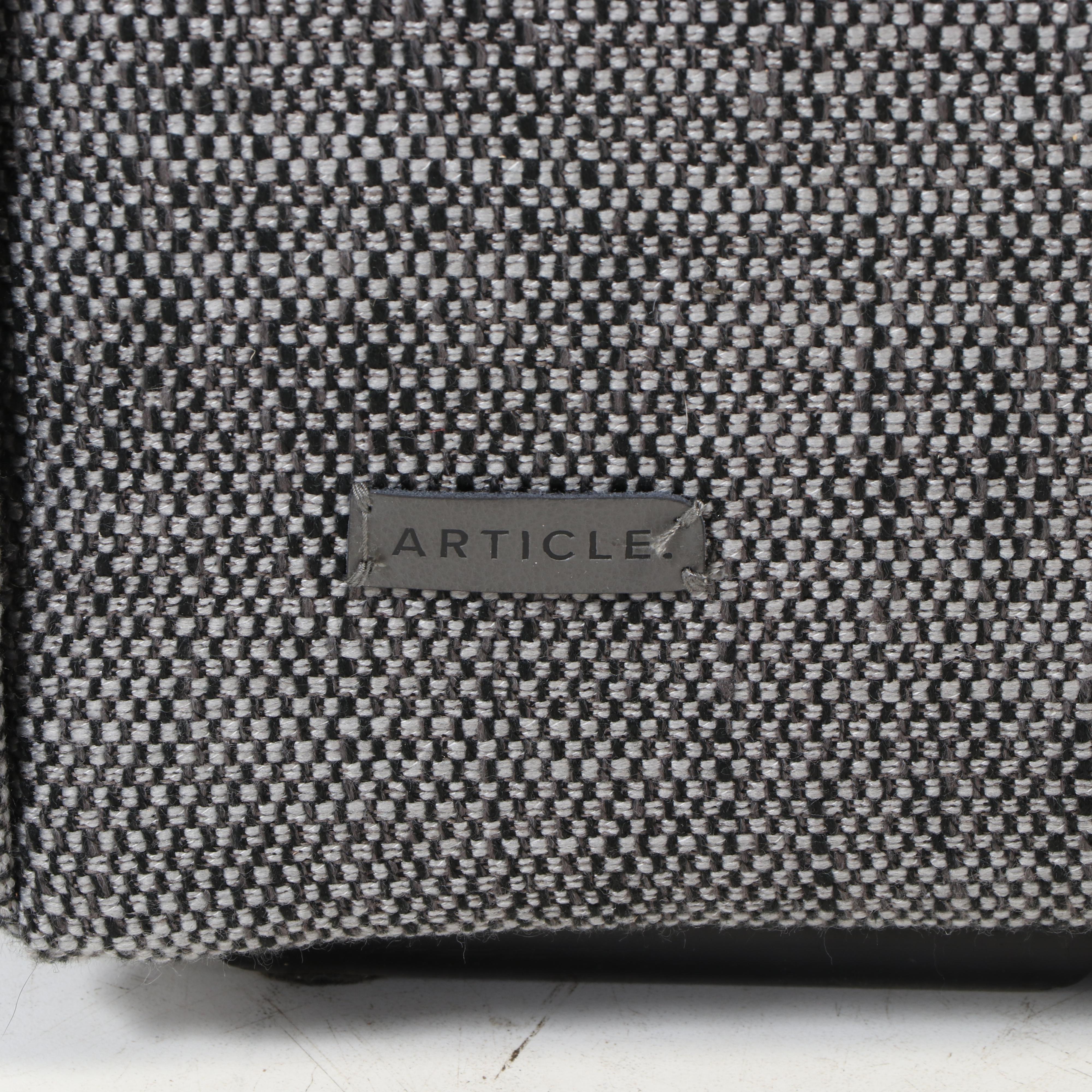 Article Contemporary "Quadra" Carbon Grey Modular Sofa with Chaise