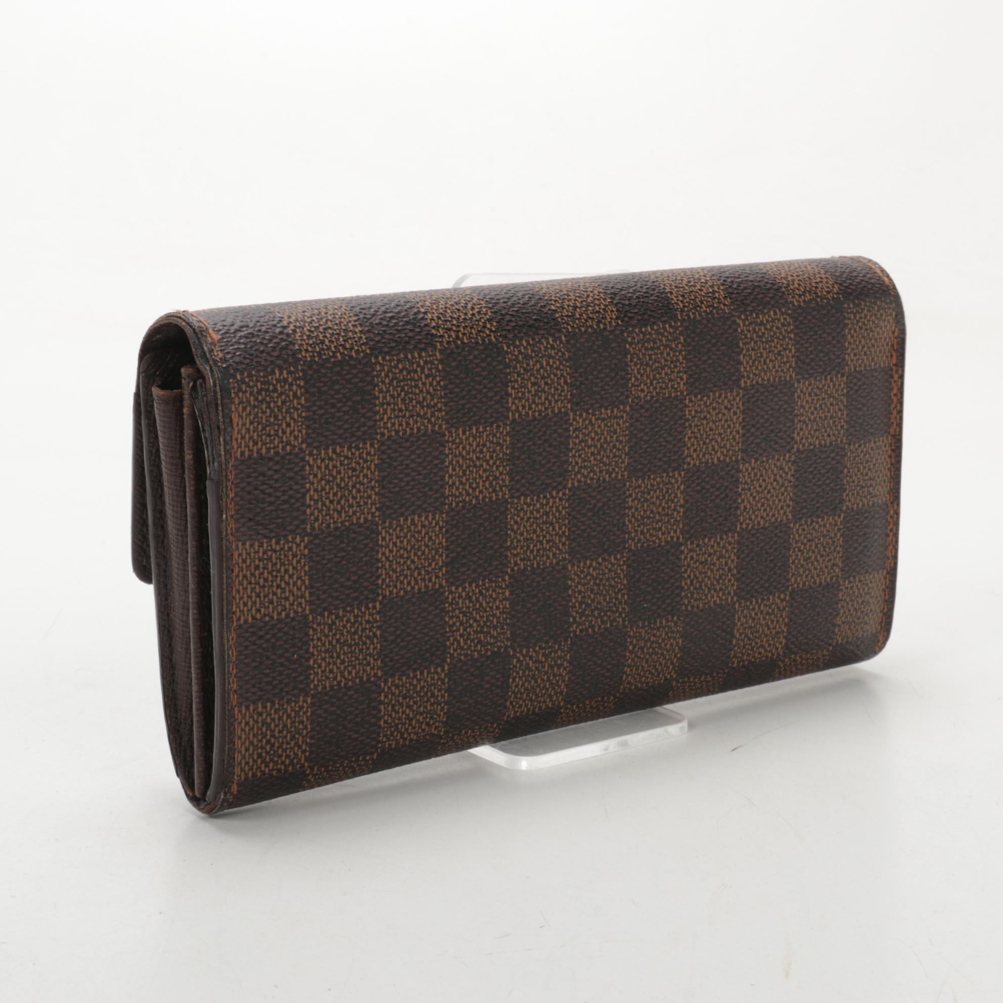Louis Vuitton Sarah Wallet in Damier Ebene Canvas