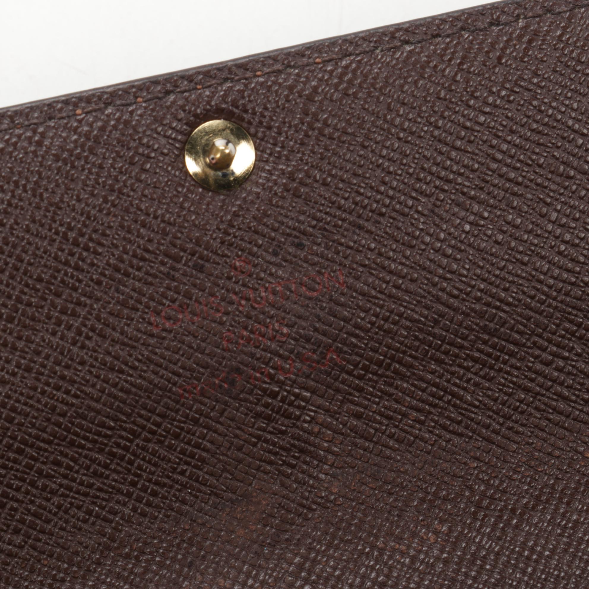 Louis Vuitton Sarah Wallet in Damier Ebene Canvas