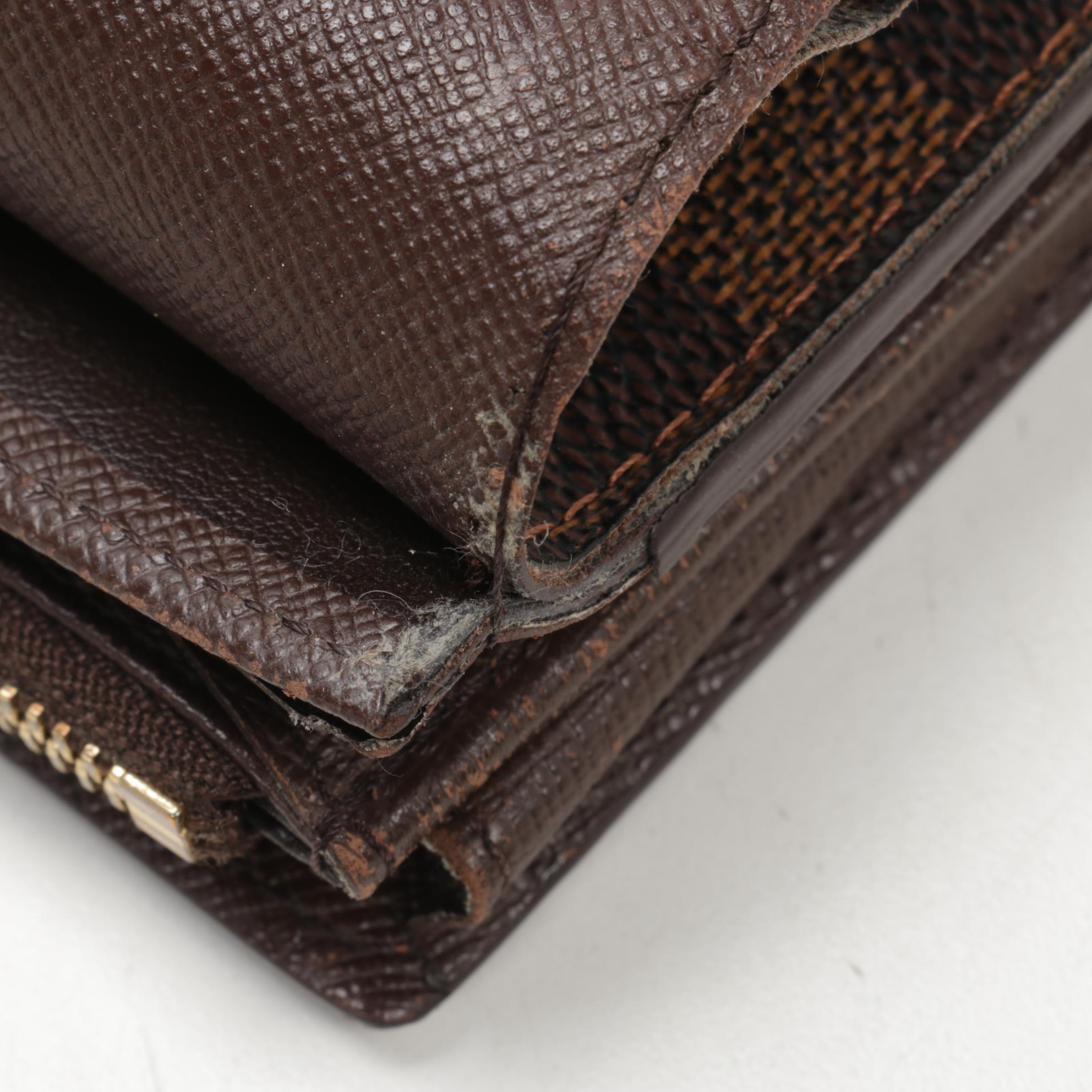 Louis Vuitton Sarah Wallet in Damier Ebene Canvas