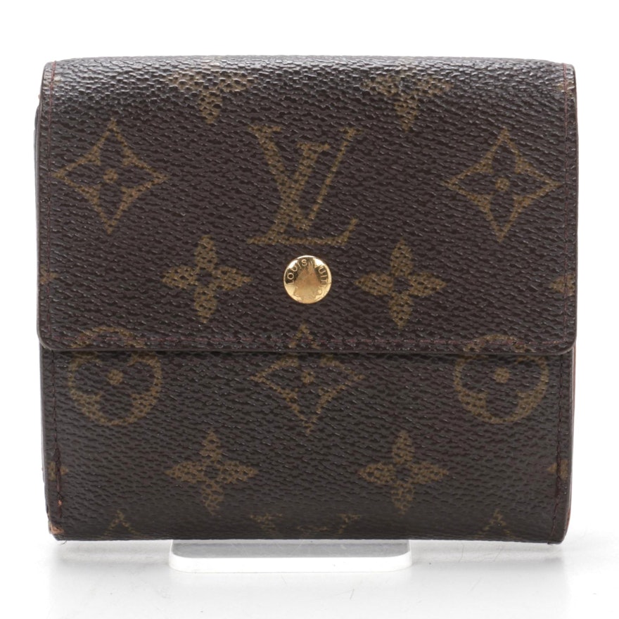 Louis Vuitton Portefeuille Elise in Monogram Canvas and Leather