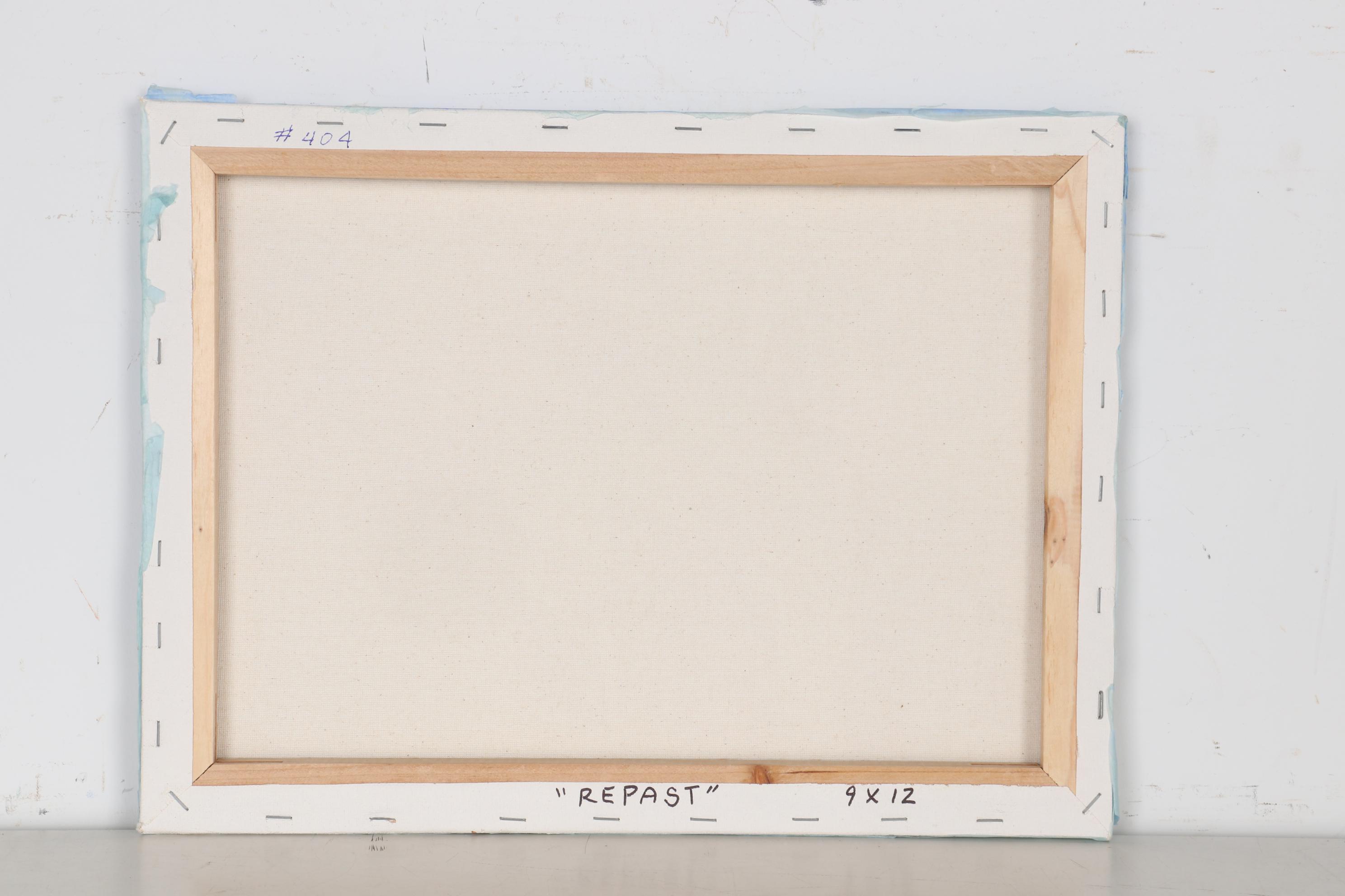 Sheila Bonser Mixed Media Paper Collage "Repast," 21st Century