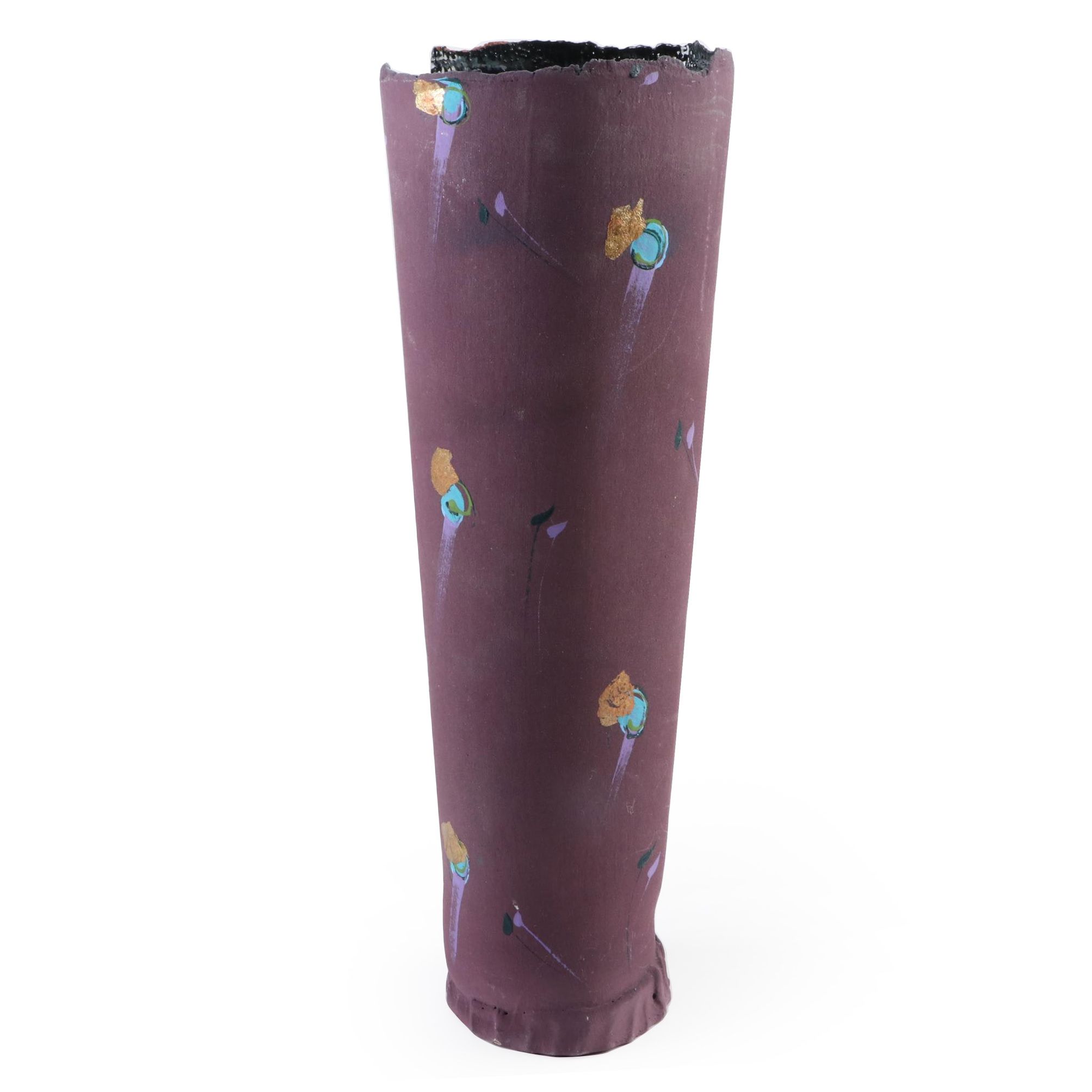 Laura Ross Hand Thrown Stoneware Art Pottery Vase