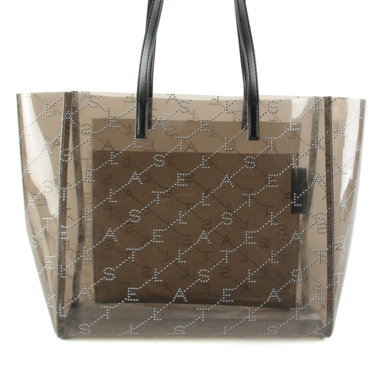 Stella McCartney Logo Smoky/Black Transparent Tote Bag