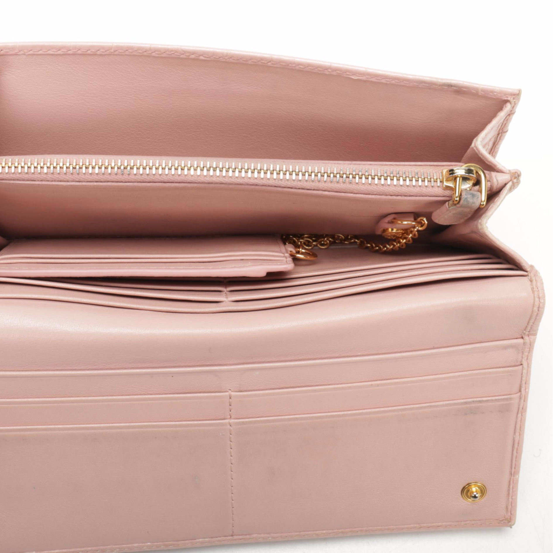 Prada Long Wallet in Orchidea St. Cocco Leather