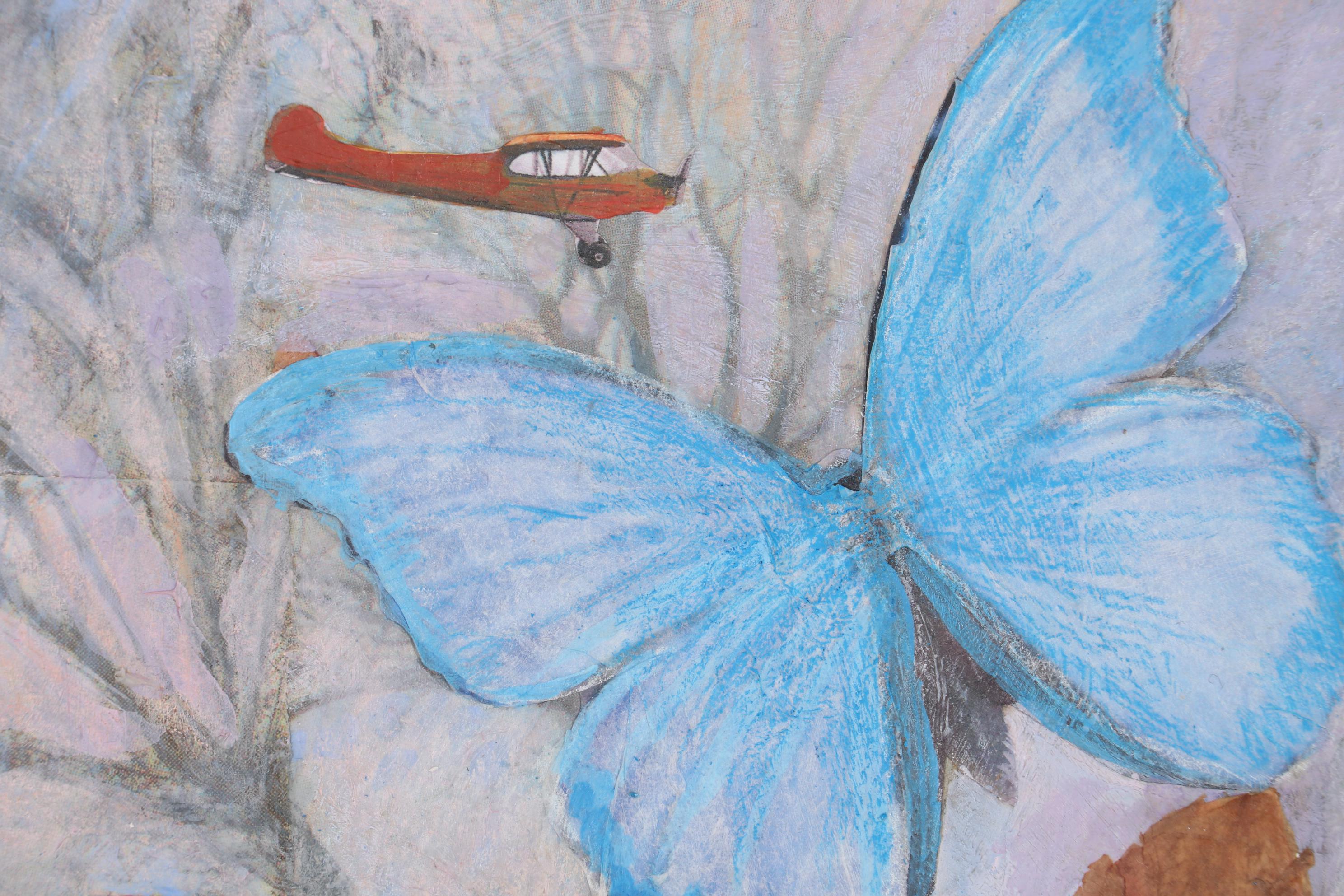 Sheila Bonser Mixed Media Painting "Beau Monde," 21st Century