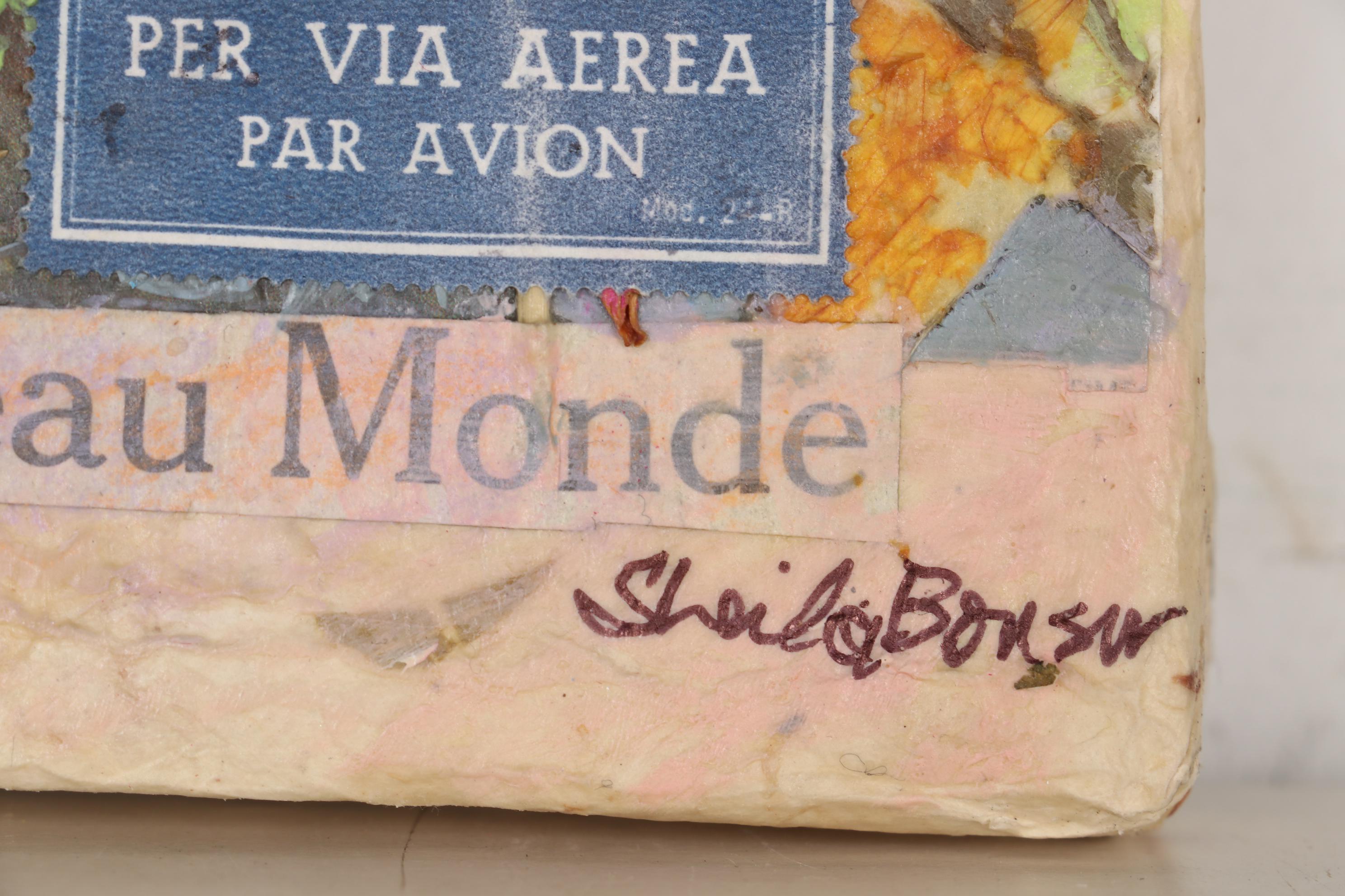 Sheila Bonser Mixed Media Painting "Beau Monde," 21st Century