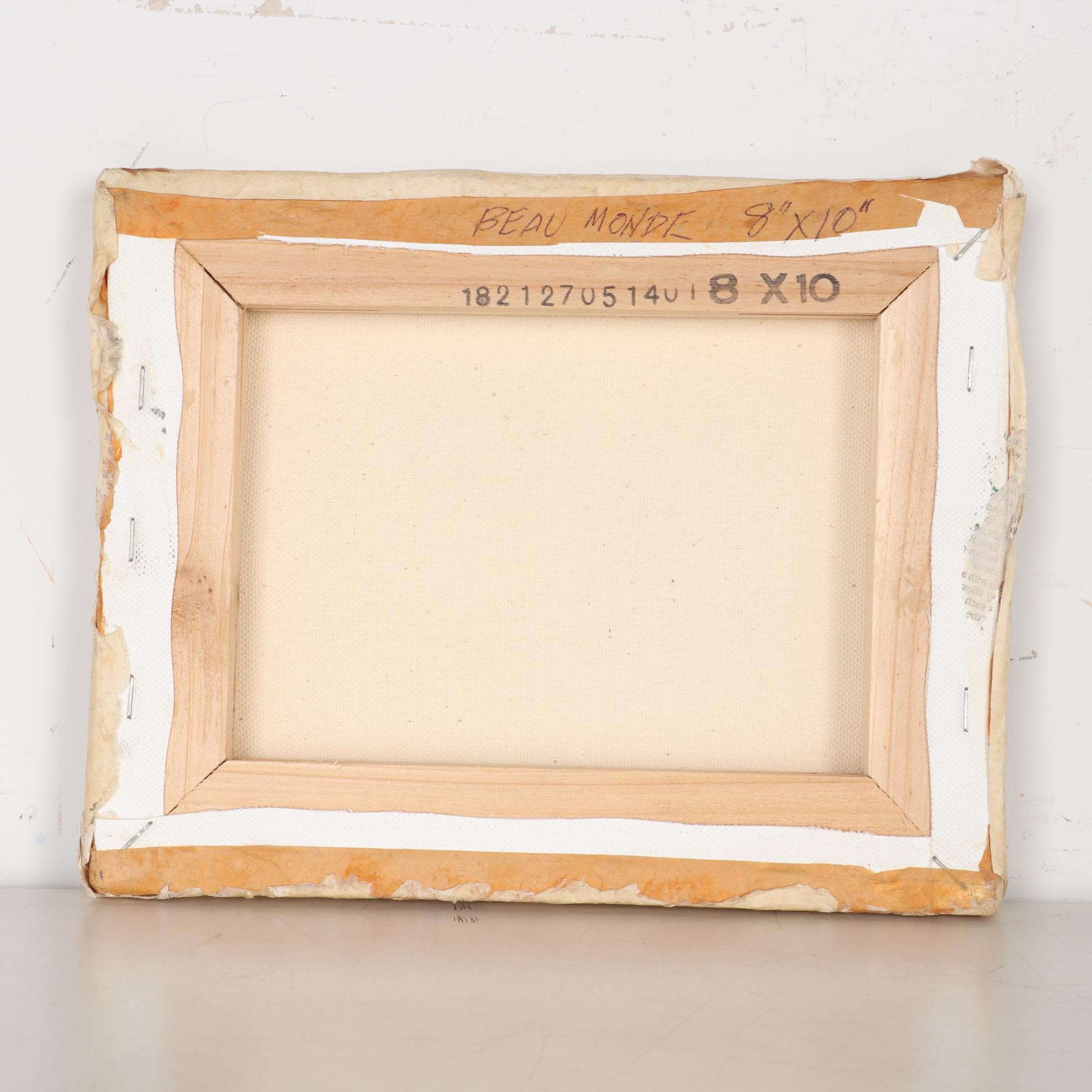 Sheila Bonser Mixed Media Painting "Beau Monde," 21st Century