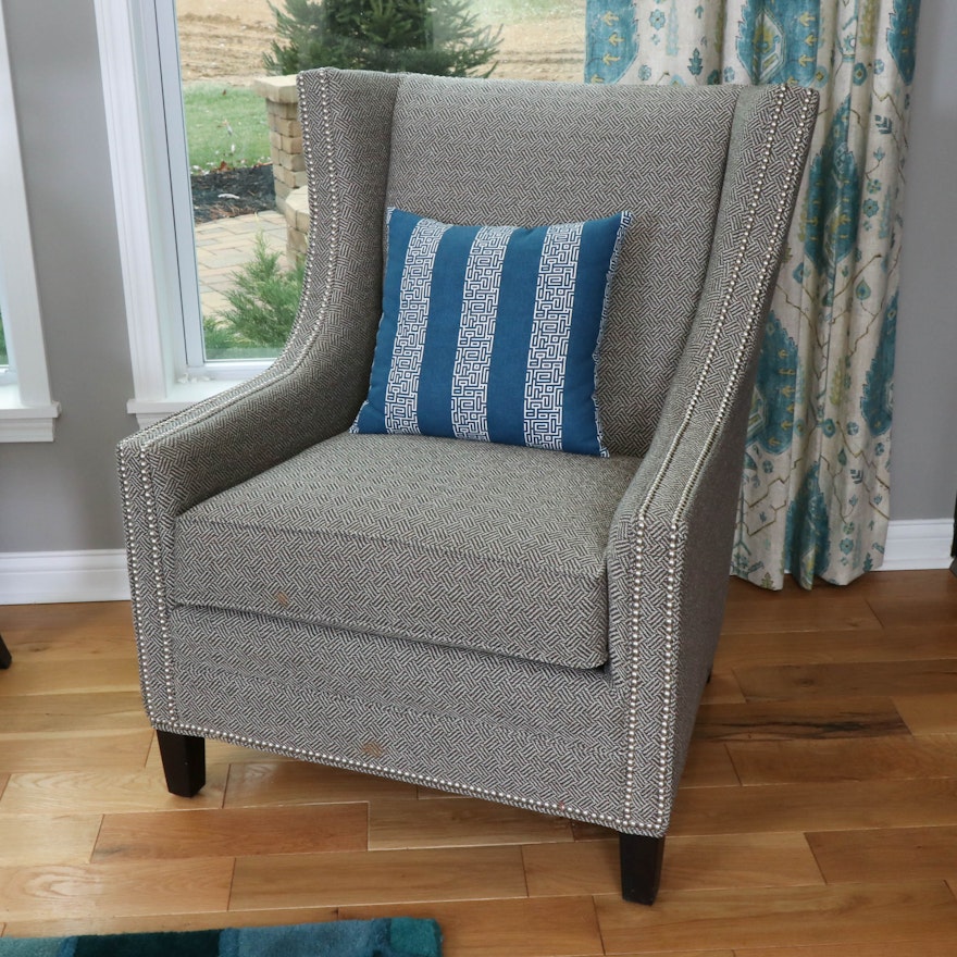 Fairfield Furniture Tweed Armchair with Nailhead Trim