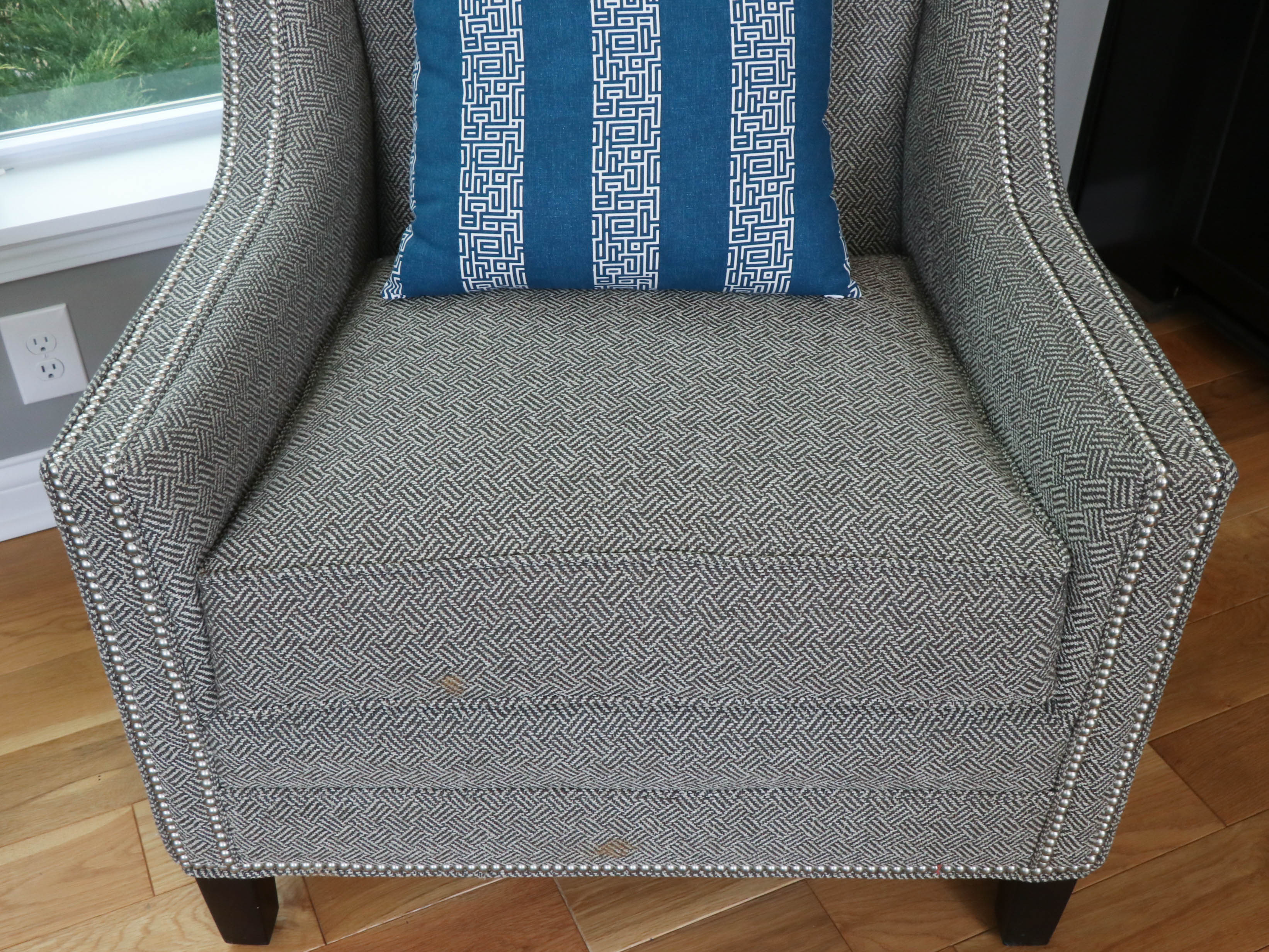 Fairfield Furniture Tweed Armchair with Nailhead Trim