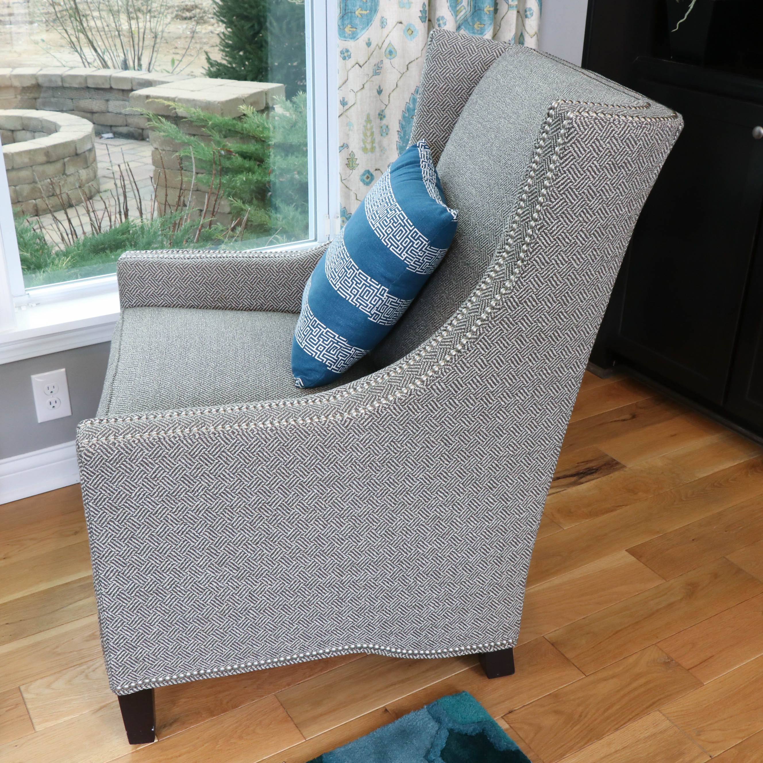 Fairfield Furniture Tweed Armchair with Nailhead Trim