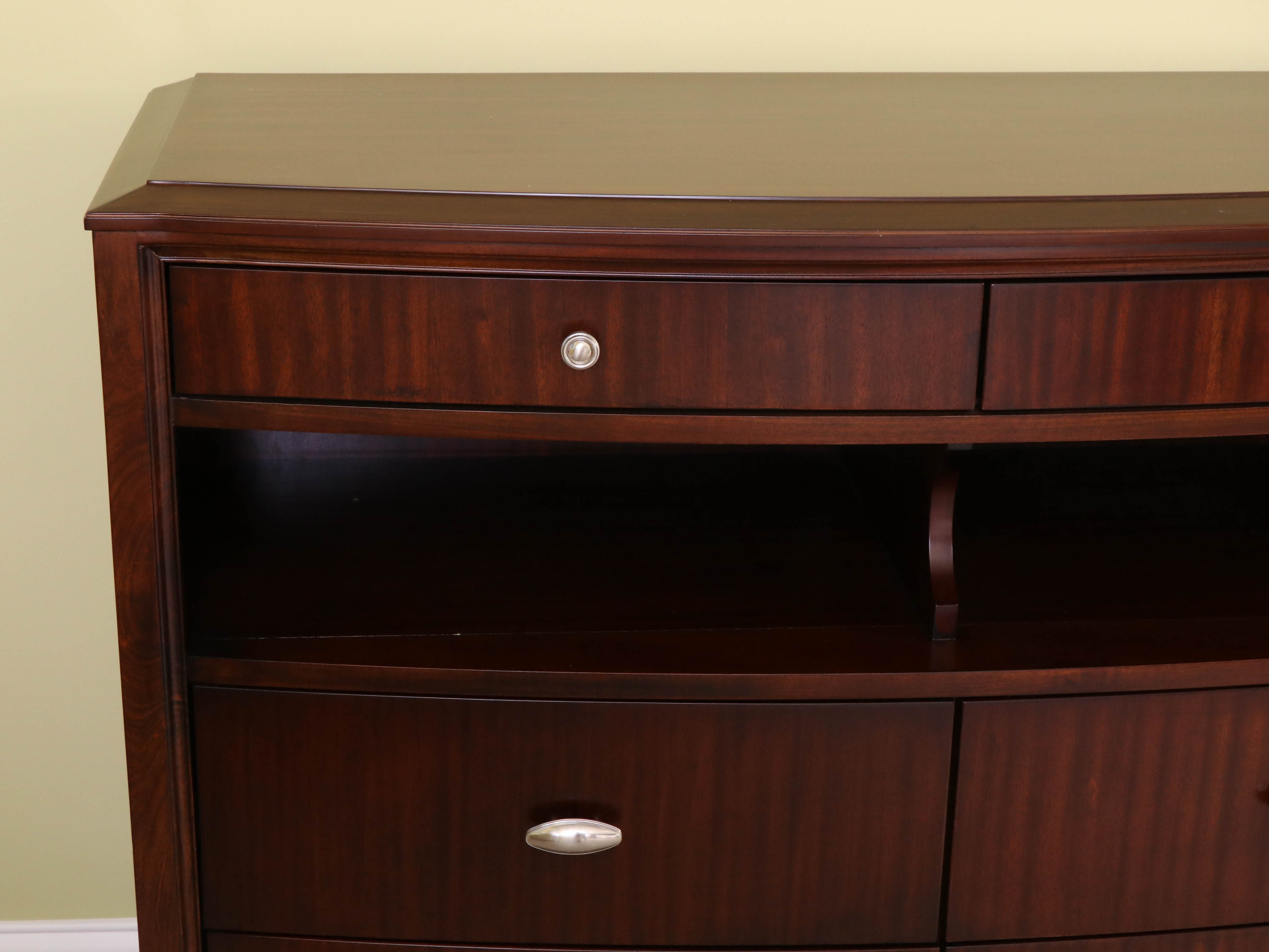 Zebrawood-Finish Modern Chest of Drawers