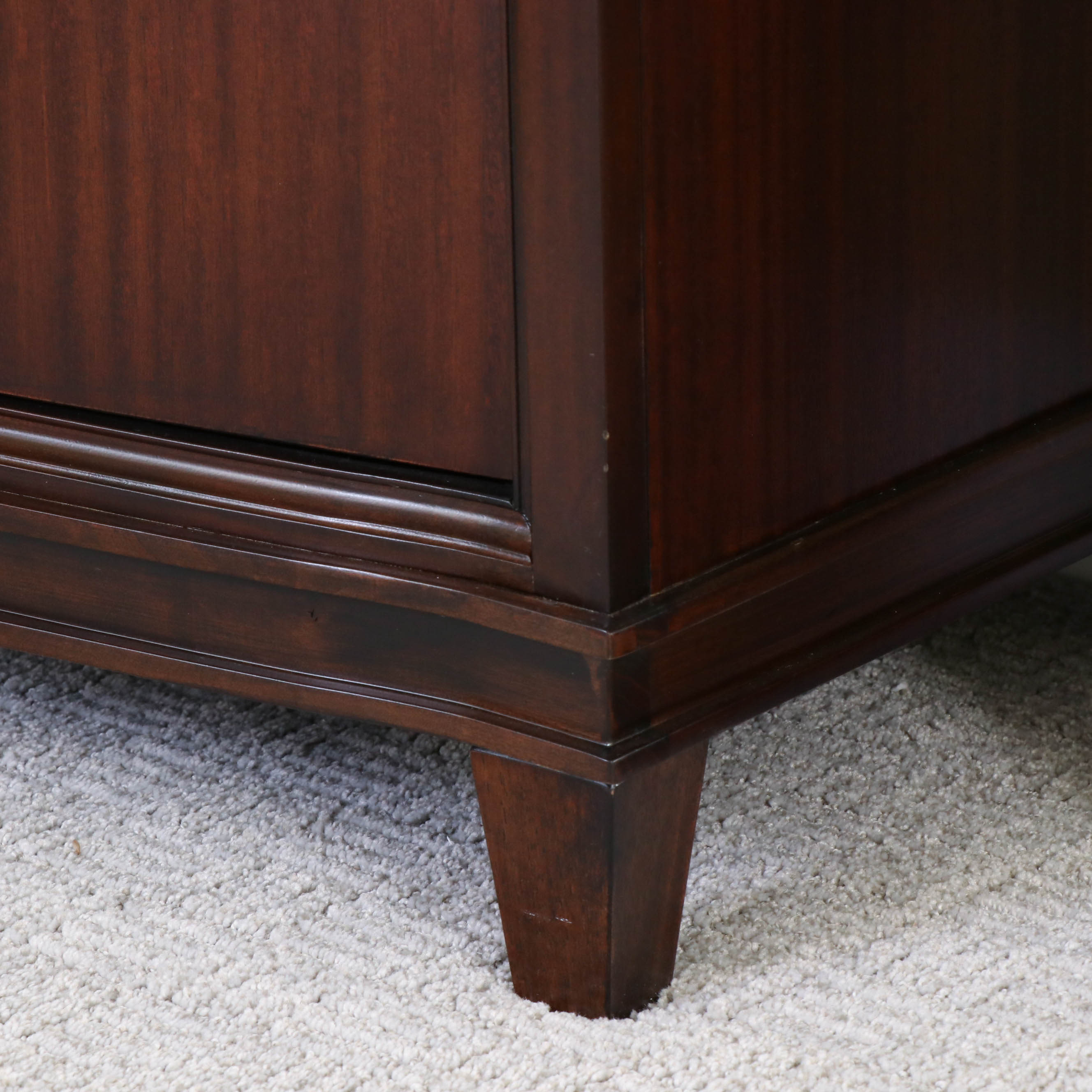 Zebrawood-Finish Modern Chest of Drawers