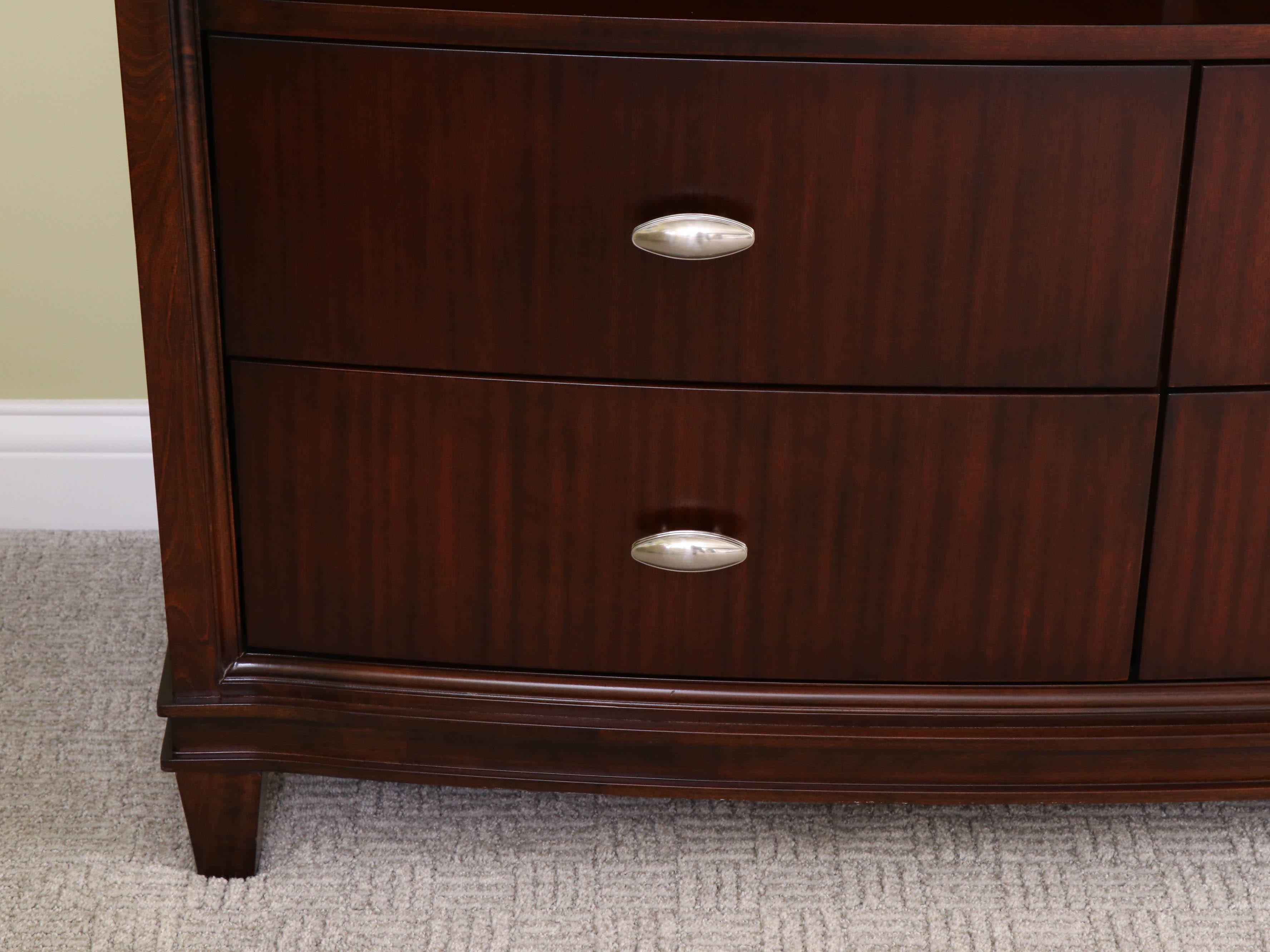 Zebrawood-Finish Modern Chest of Drawers