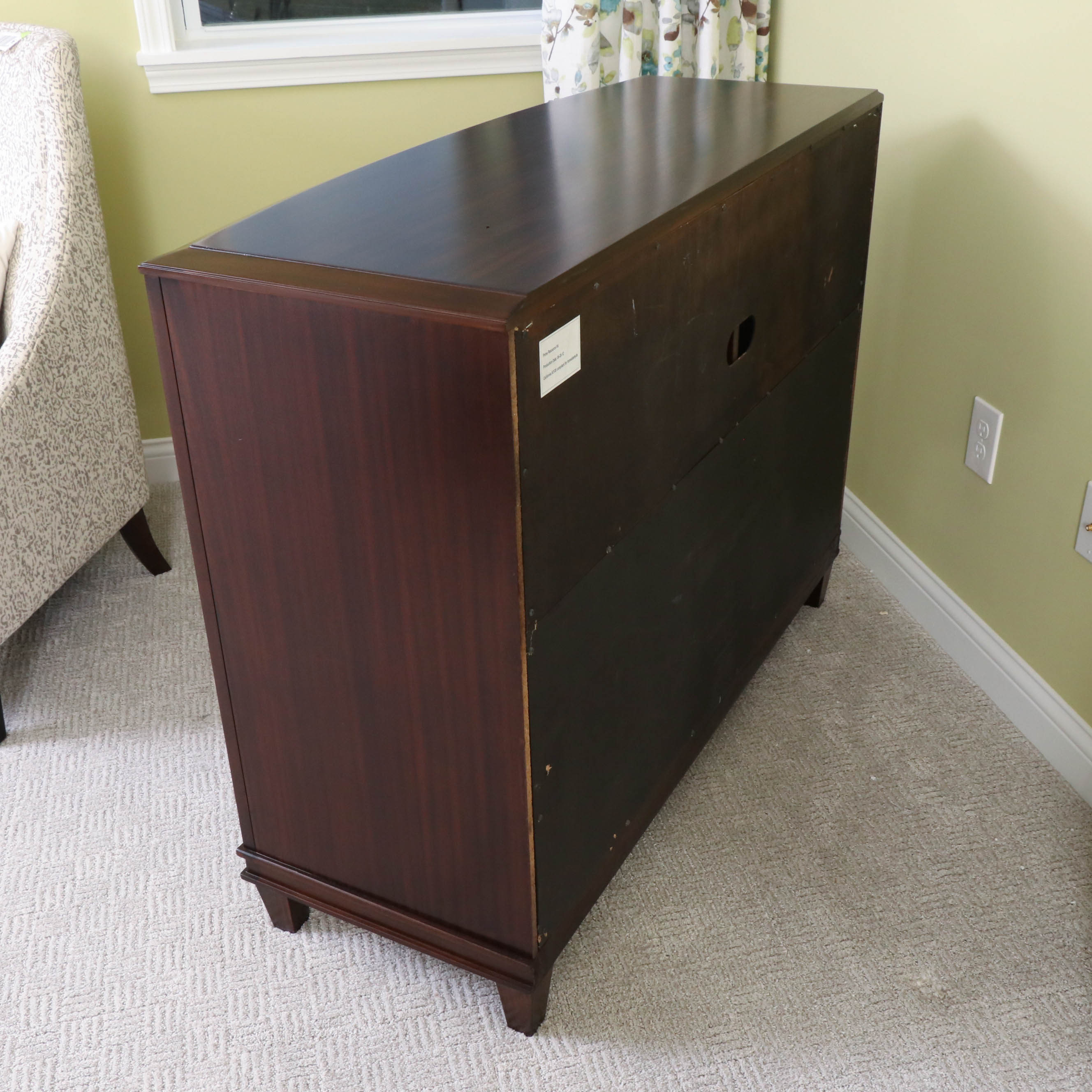 Zebrawood-Finish Modern Chest of Drawers