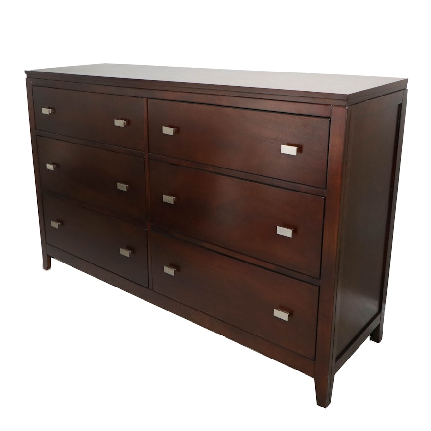 Walter of Wabash Six-Drawer Chest in Deep Walnut