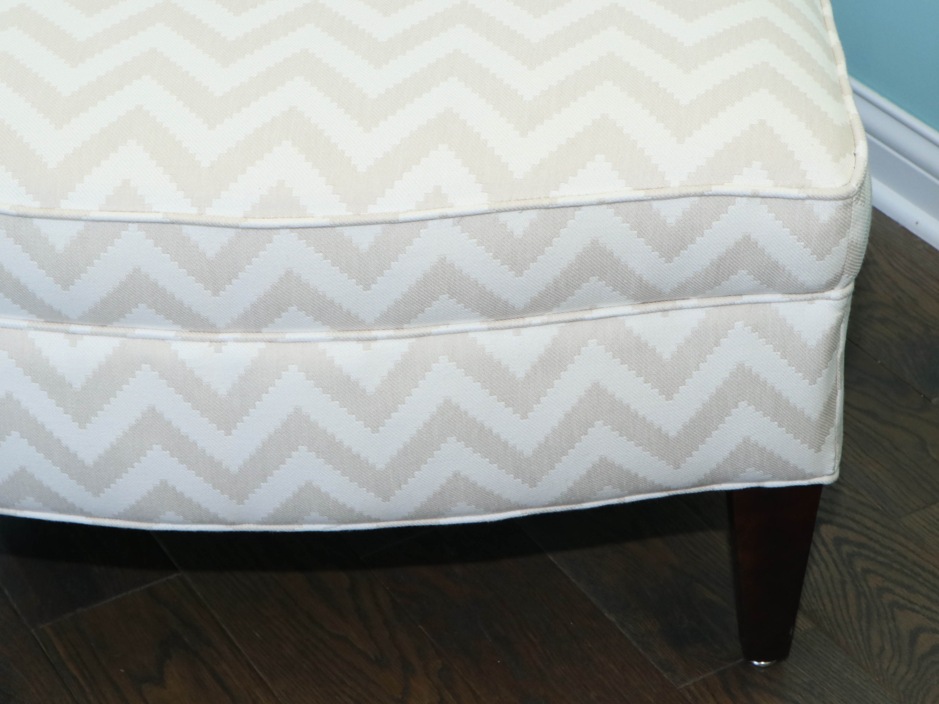 Rowe Furniture Chevron Stripe Upholstered Slipper Chair with Pillow