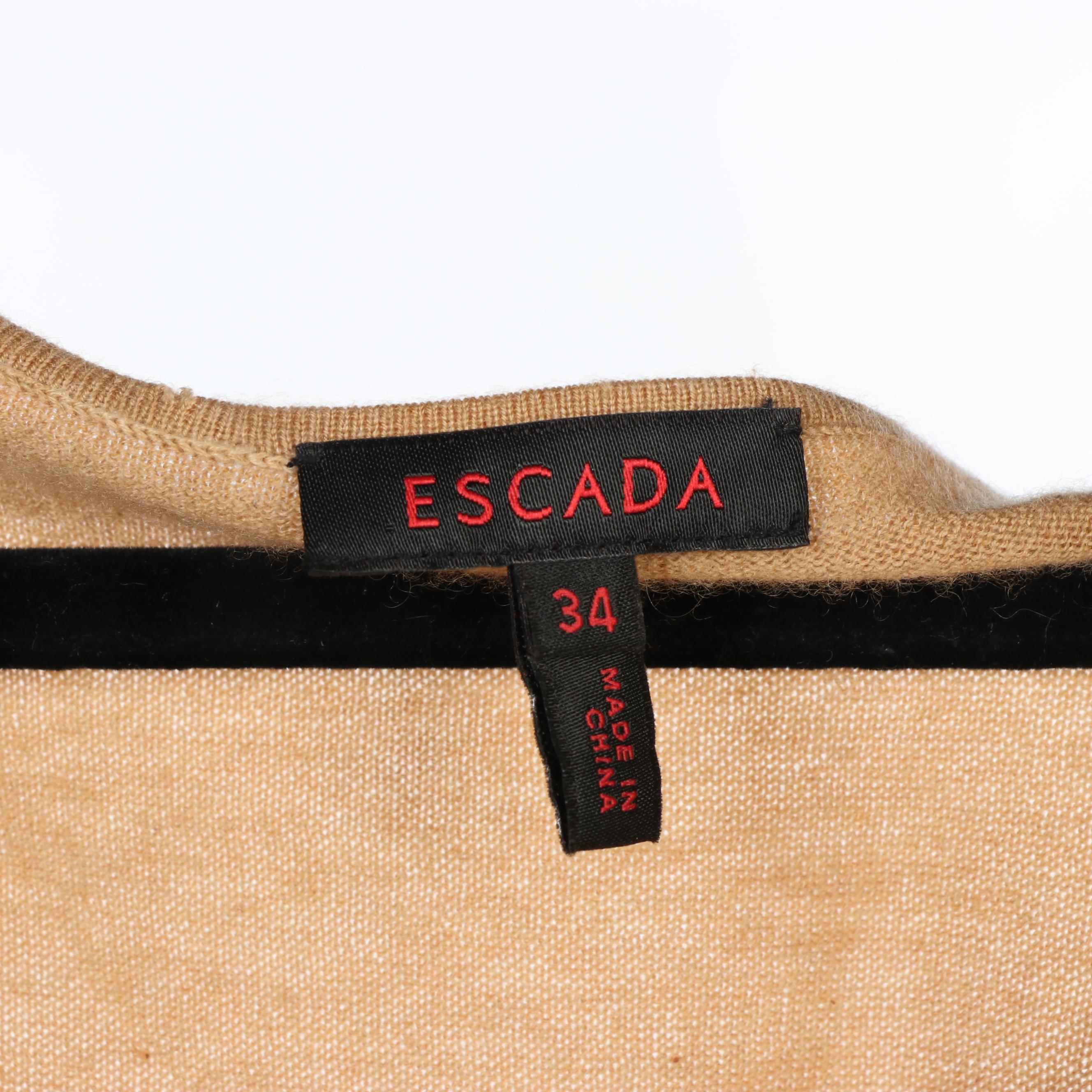 Escada and Roberto Cavalli Embellished Cashmere Sweater and Jeans