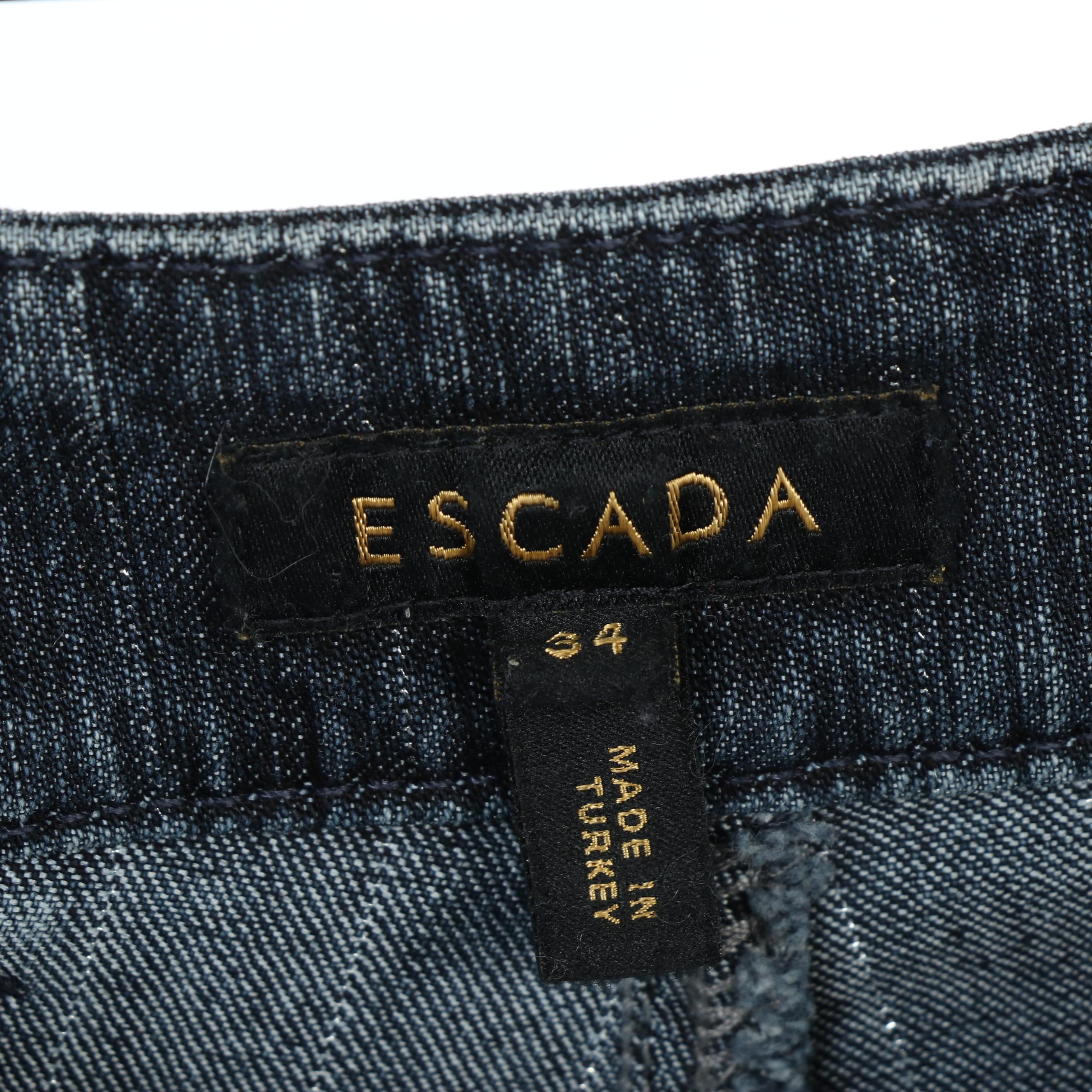 Escada and Roberto Cavalli Embellished Cashmere Sweater and Jeans