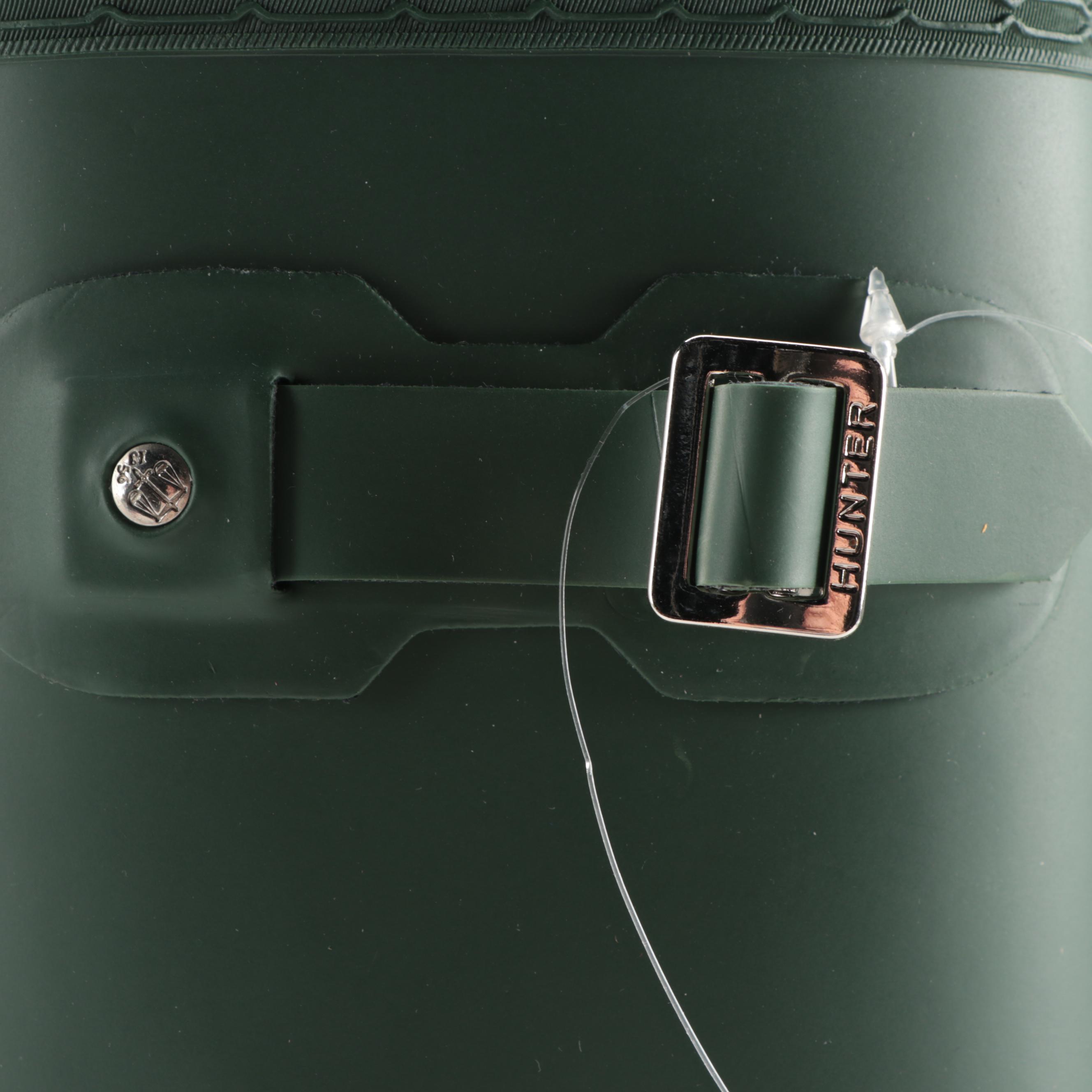 Hunter Original Tall Rain Boots in Matte Green with Box, Size 6