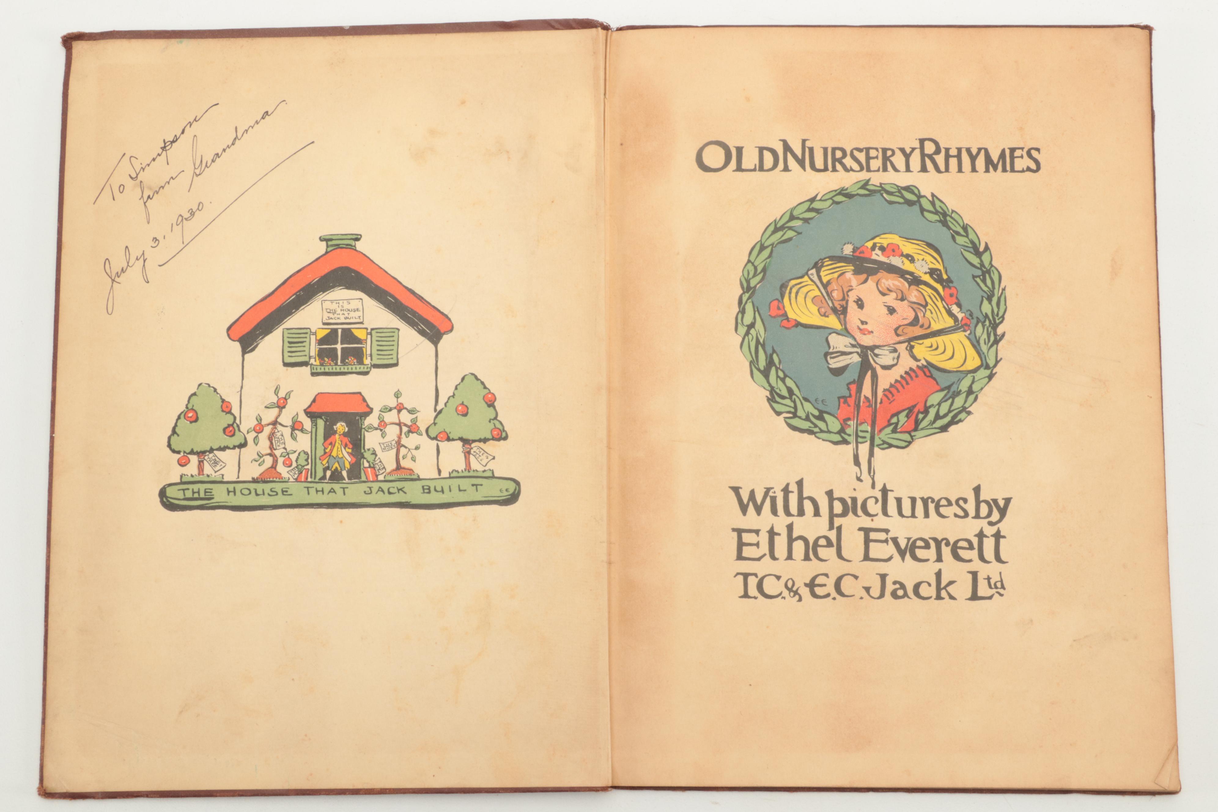 Children's Books and Nursery Rhymes From the 1930s - 1950s