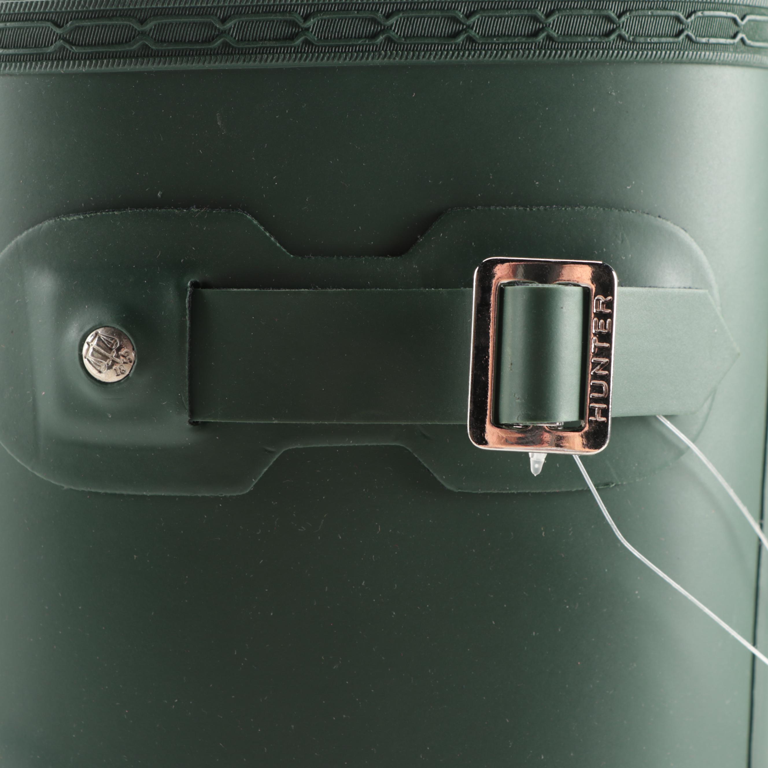 Hunter Original Tall Rain Boots in Matte Hunter Green with Box, Size 7