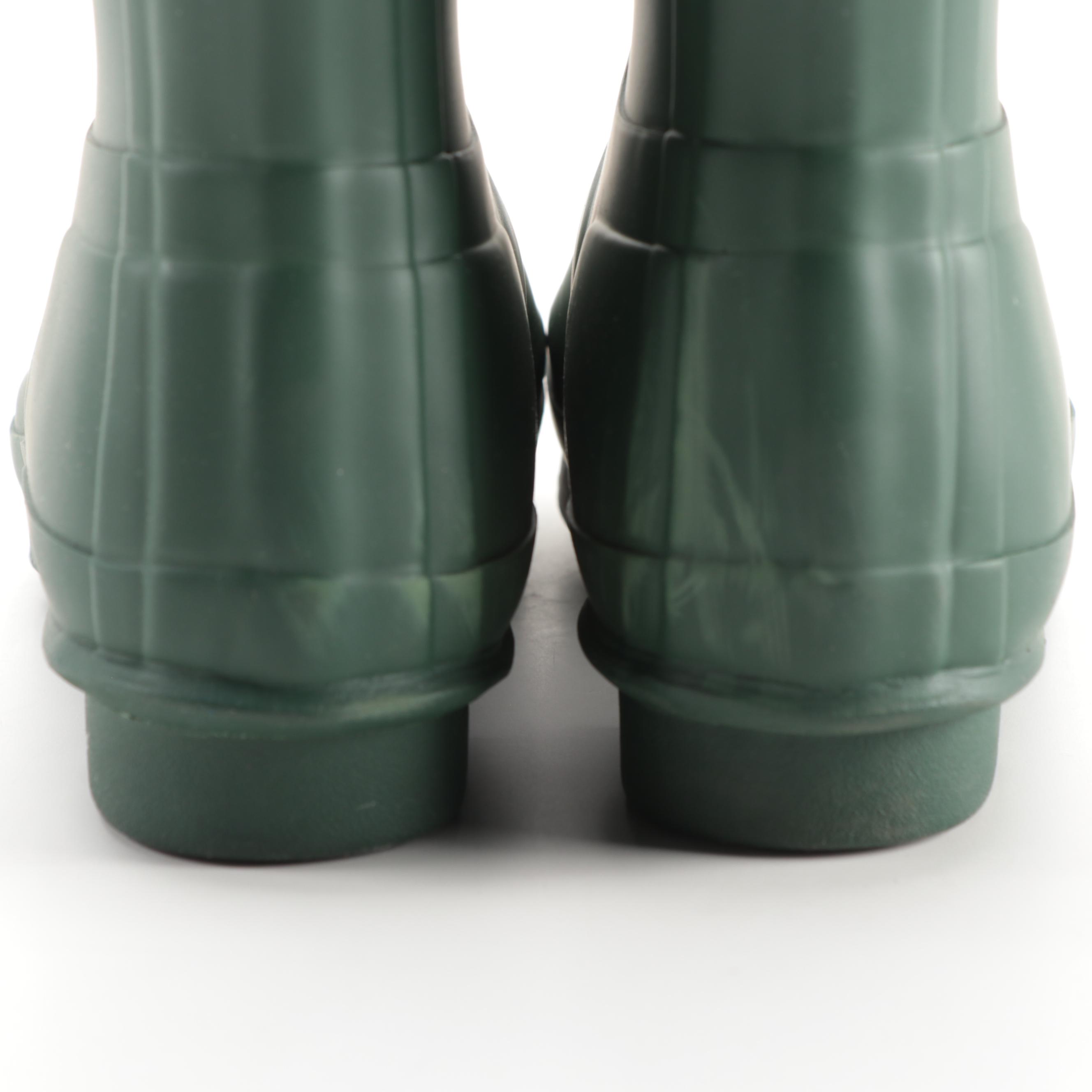 Hunter Original Tall Rain Boots in Matte Hunter Green with Box, Size 7