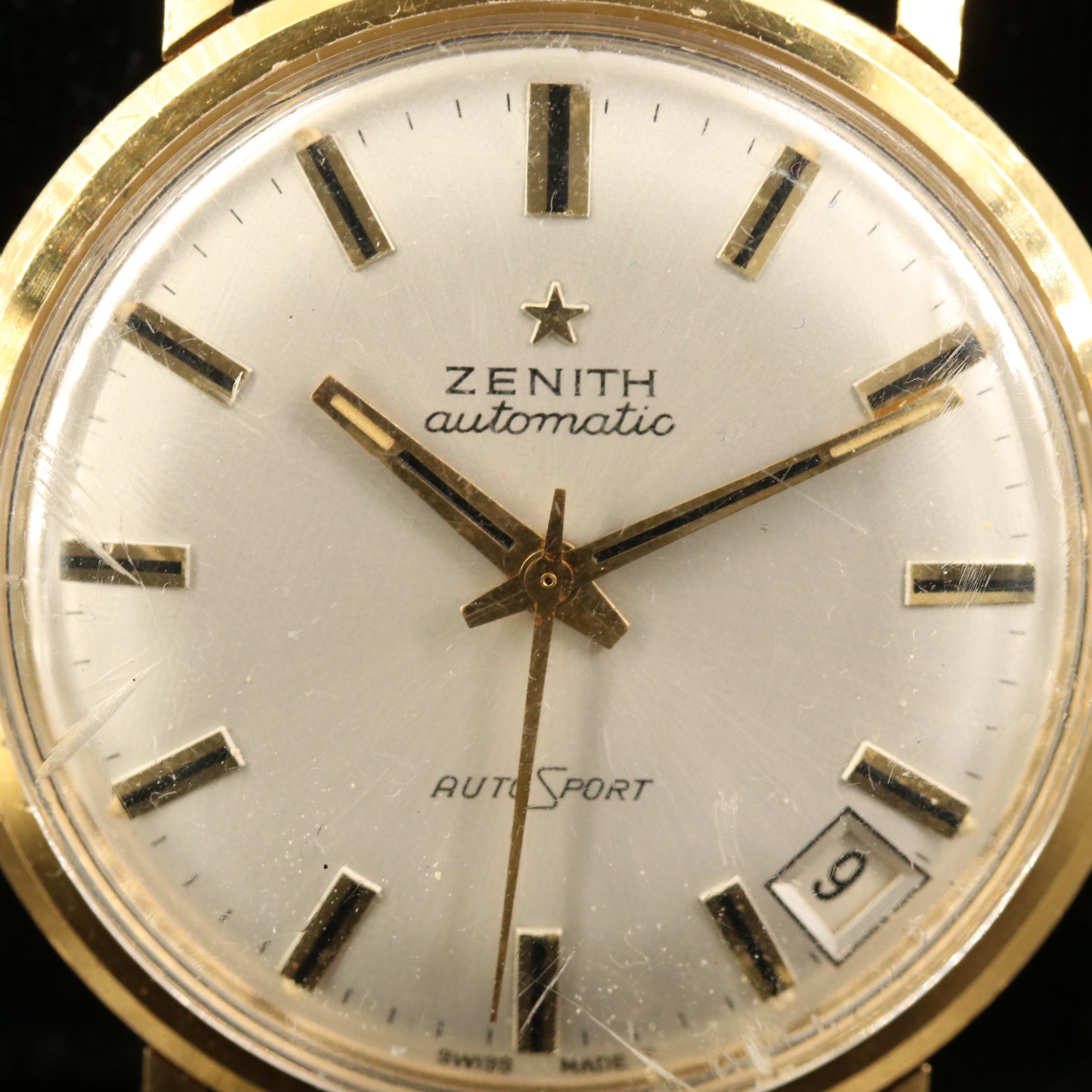 Vintage Zenith Autosport 18K Gold Automatic Watch