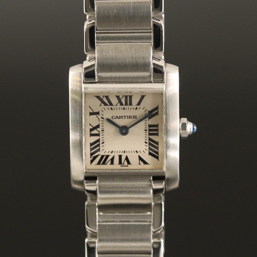 Cartier Tank Francaise Stainless Steel Quartz Wristwatch