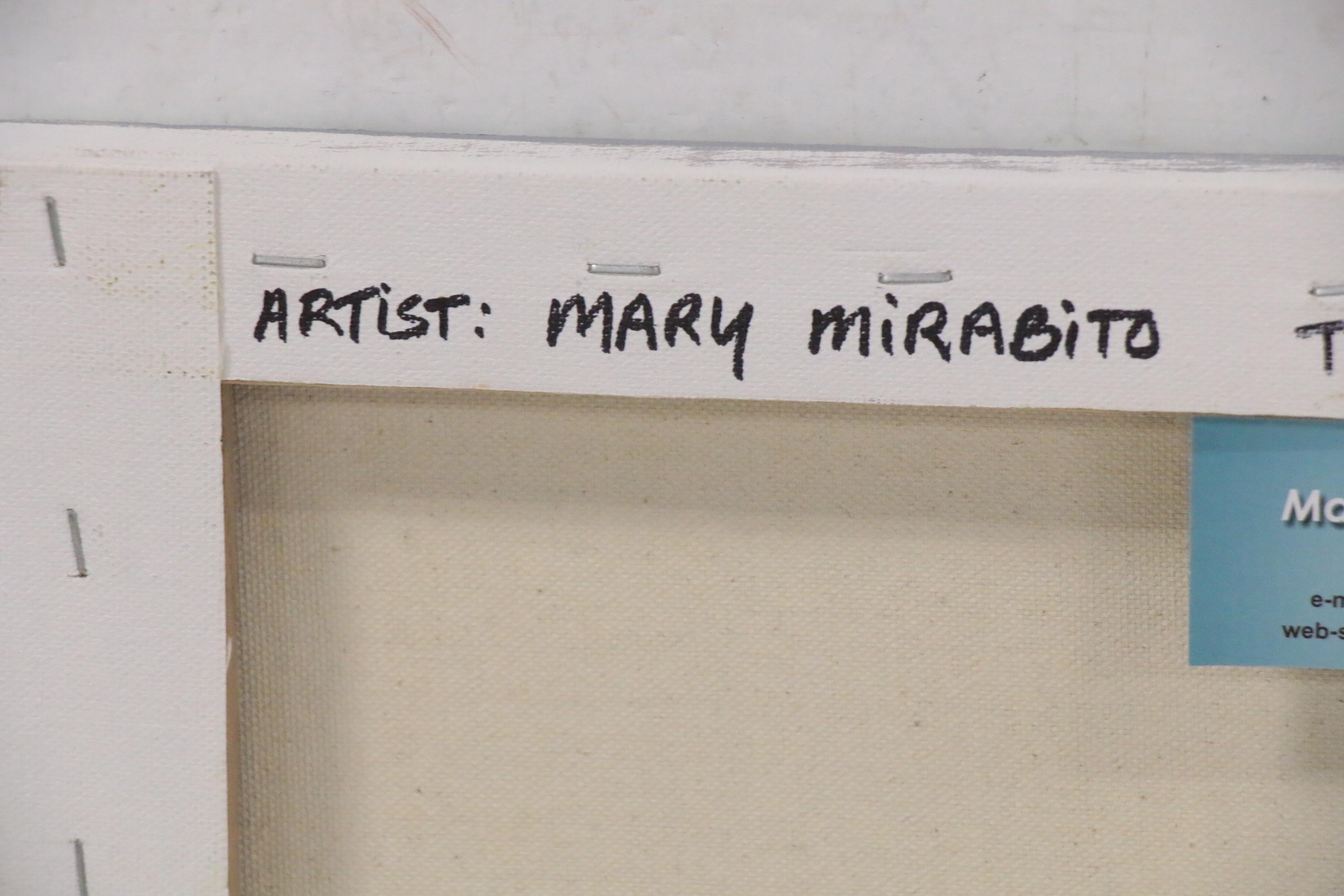 Mary Mirabito Oil Painting "Catching Crabs at DuBois Park," 21st Century