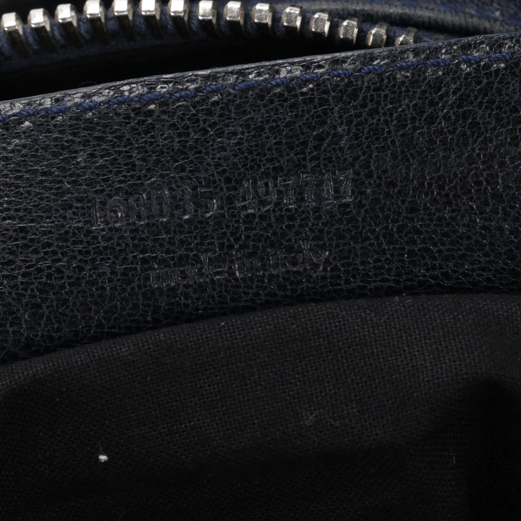 Balenciaga Whistle Bag in Dark Navy Blue Crinkle Leather