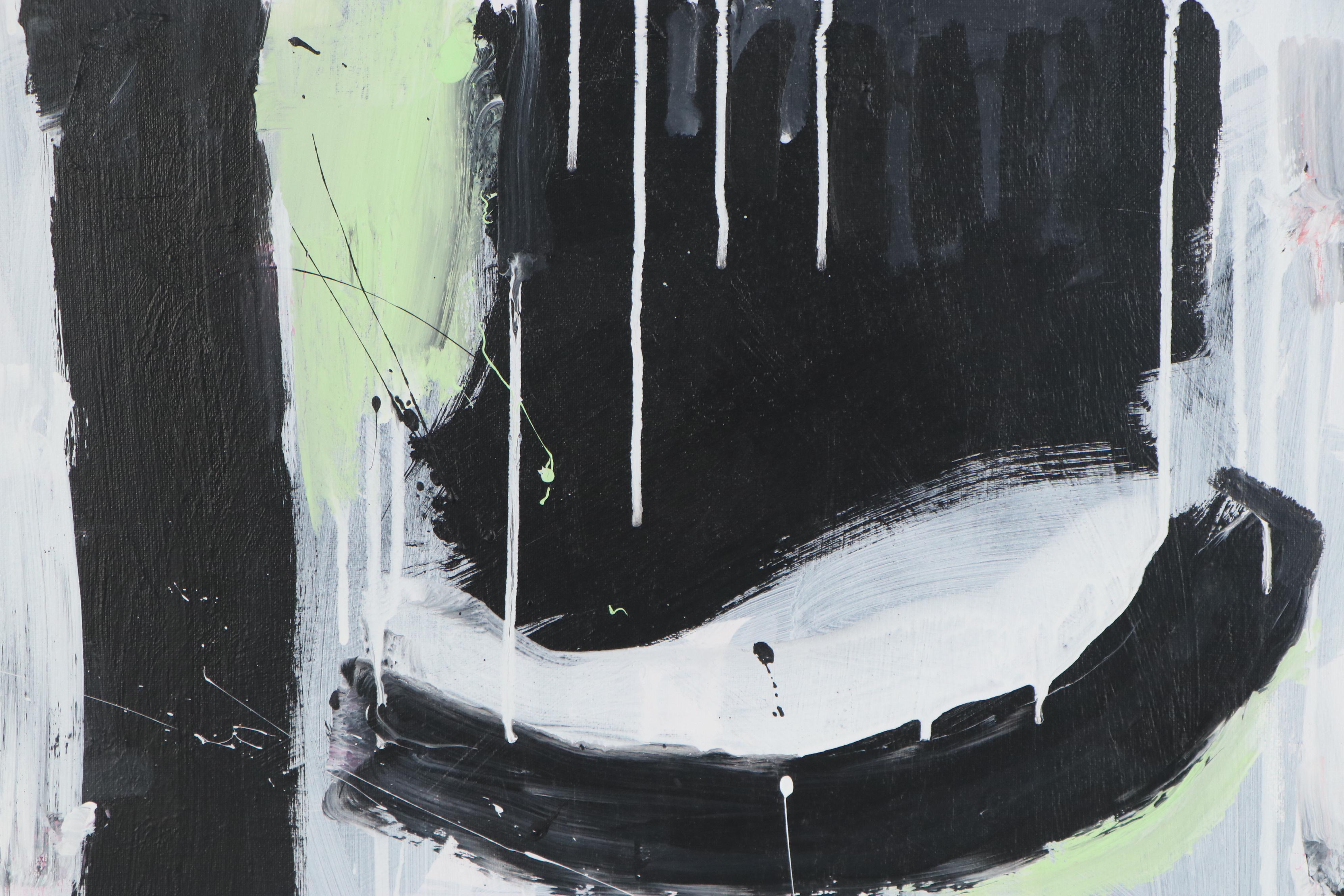 Robbie Kemper Acrylic Painting "Mint Green with Curve"