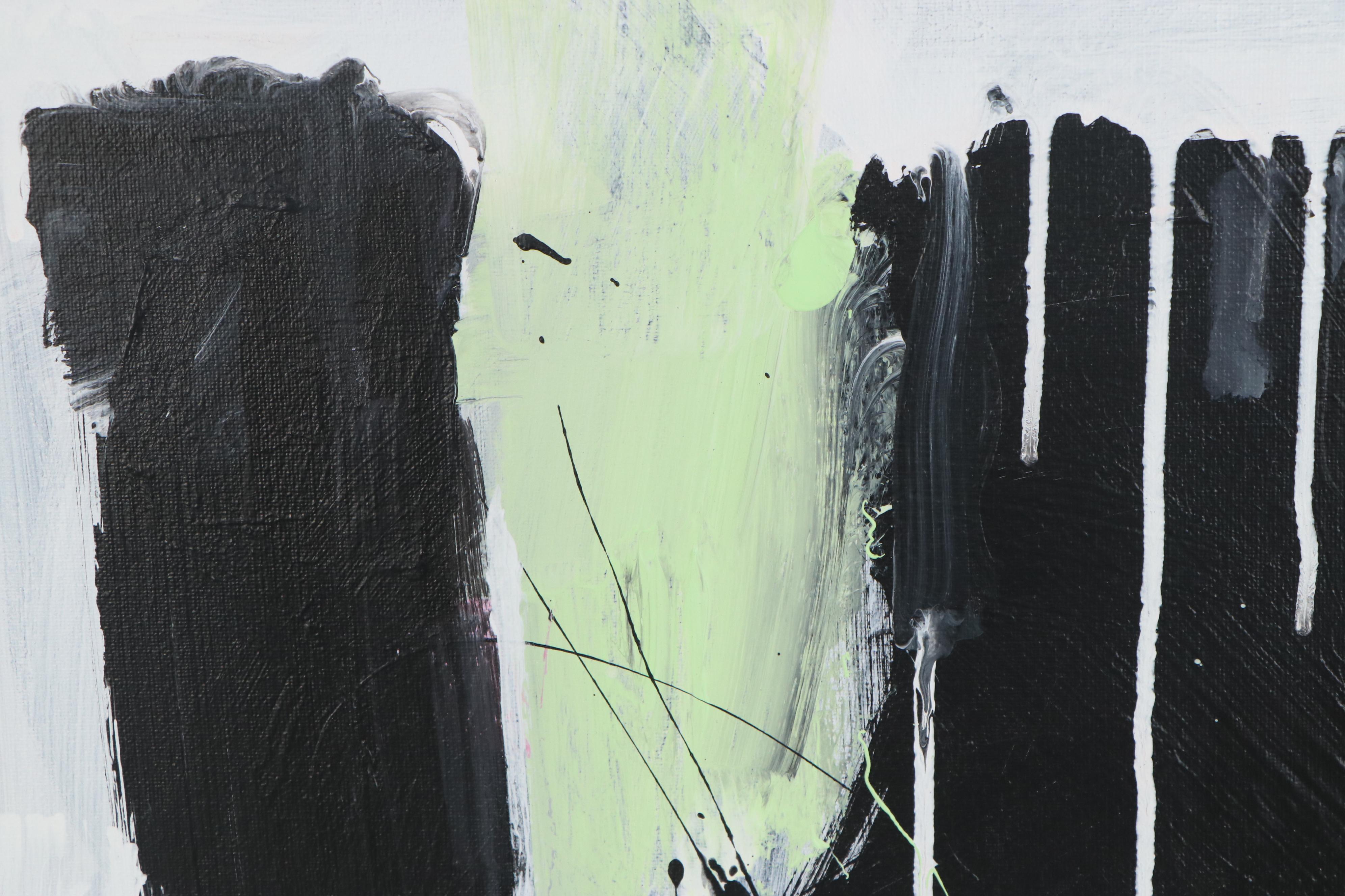 Robbie Kemper Acrylic Painting "Mint Green with Curve"