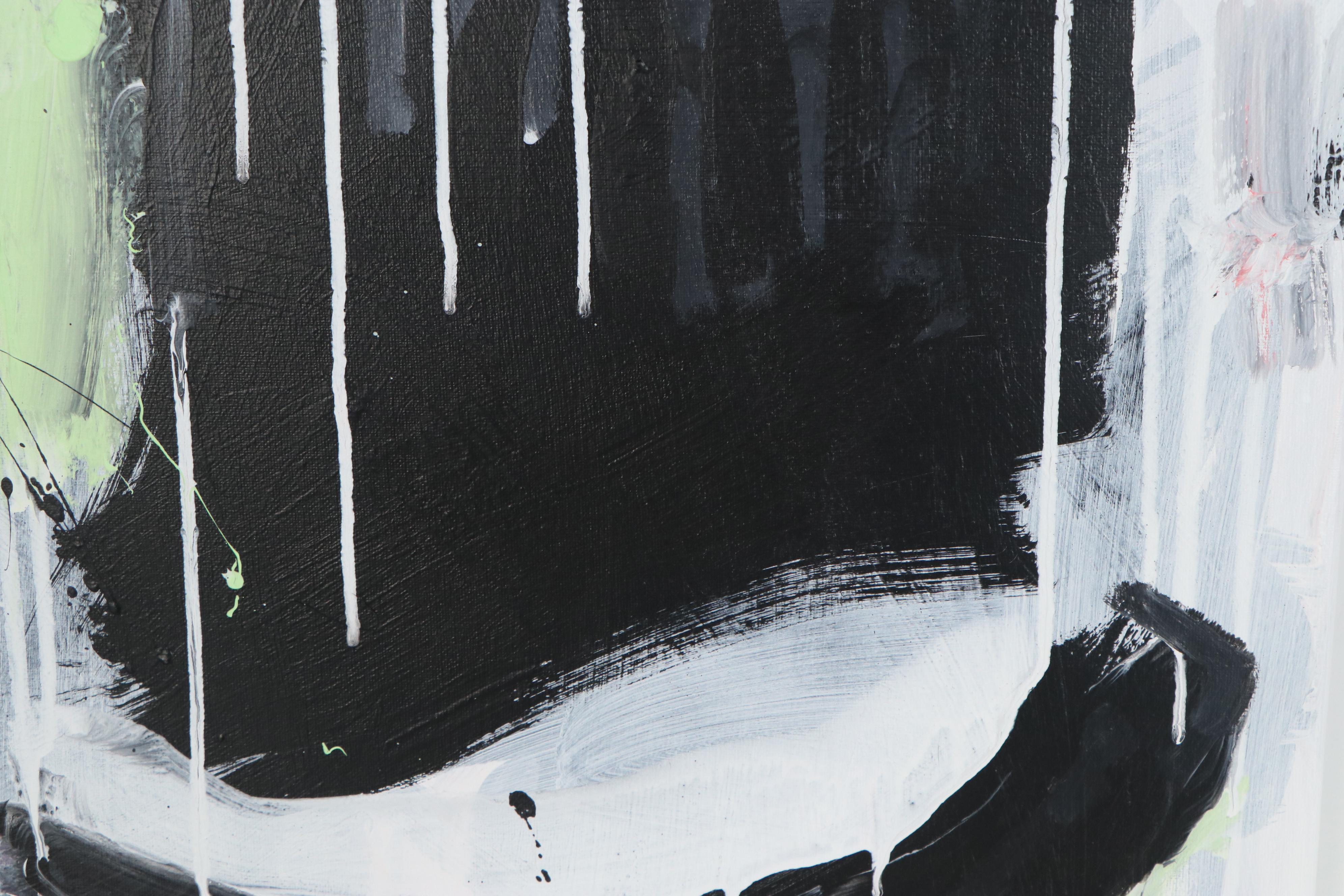 Robbie Kemper Acrylic Painting "Mint Green with Curve"