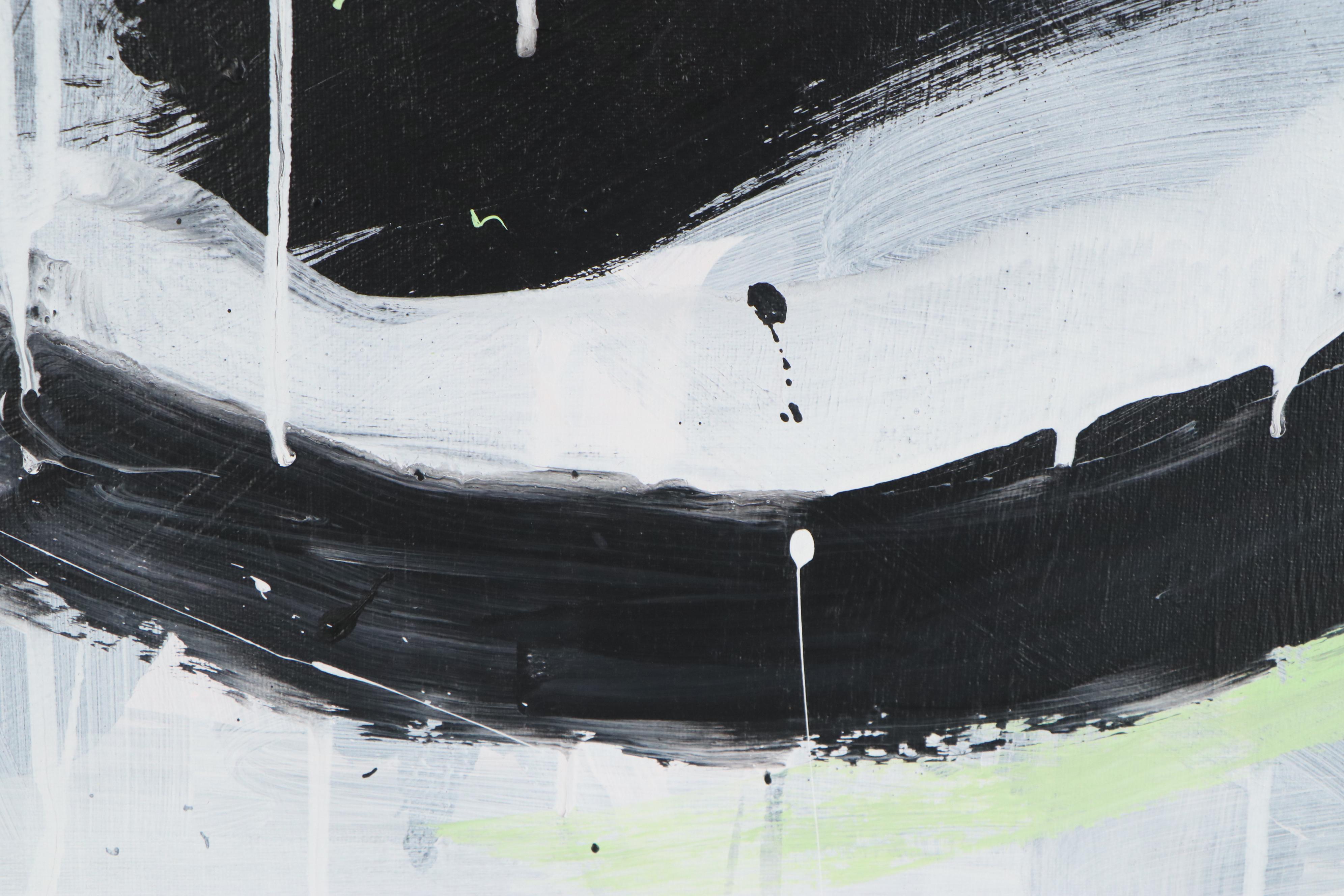 Robbie Kemper Acrylic Painting "Mint Green with Curve"