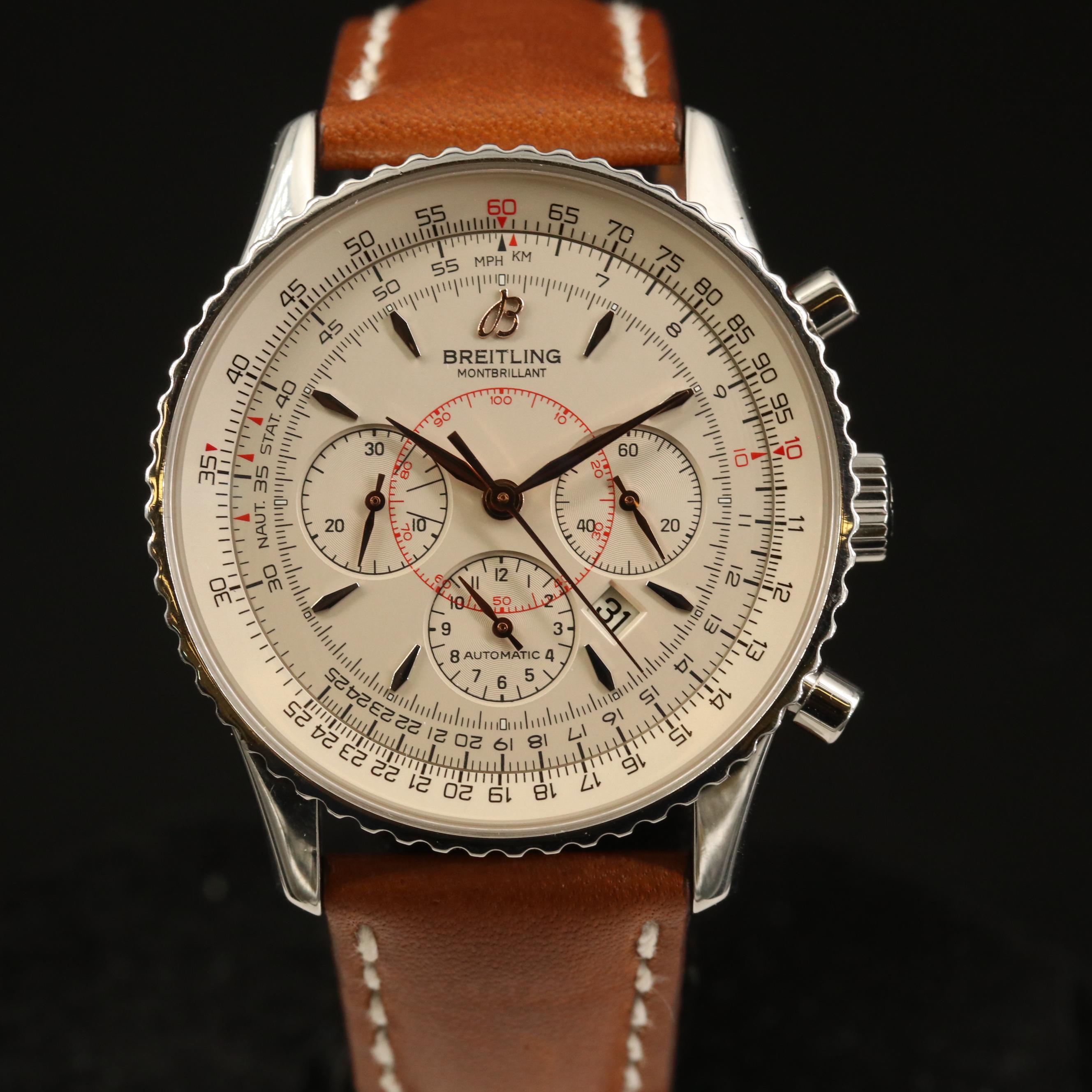 Breitling Montbrilliant Chronograph Stainless Steel Automatic Watch