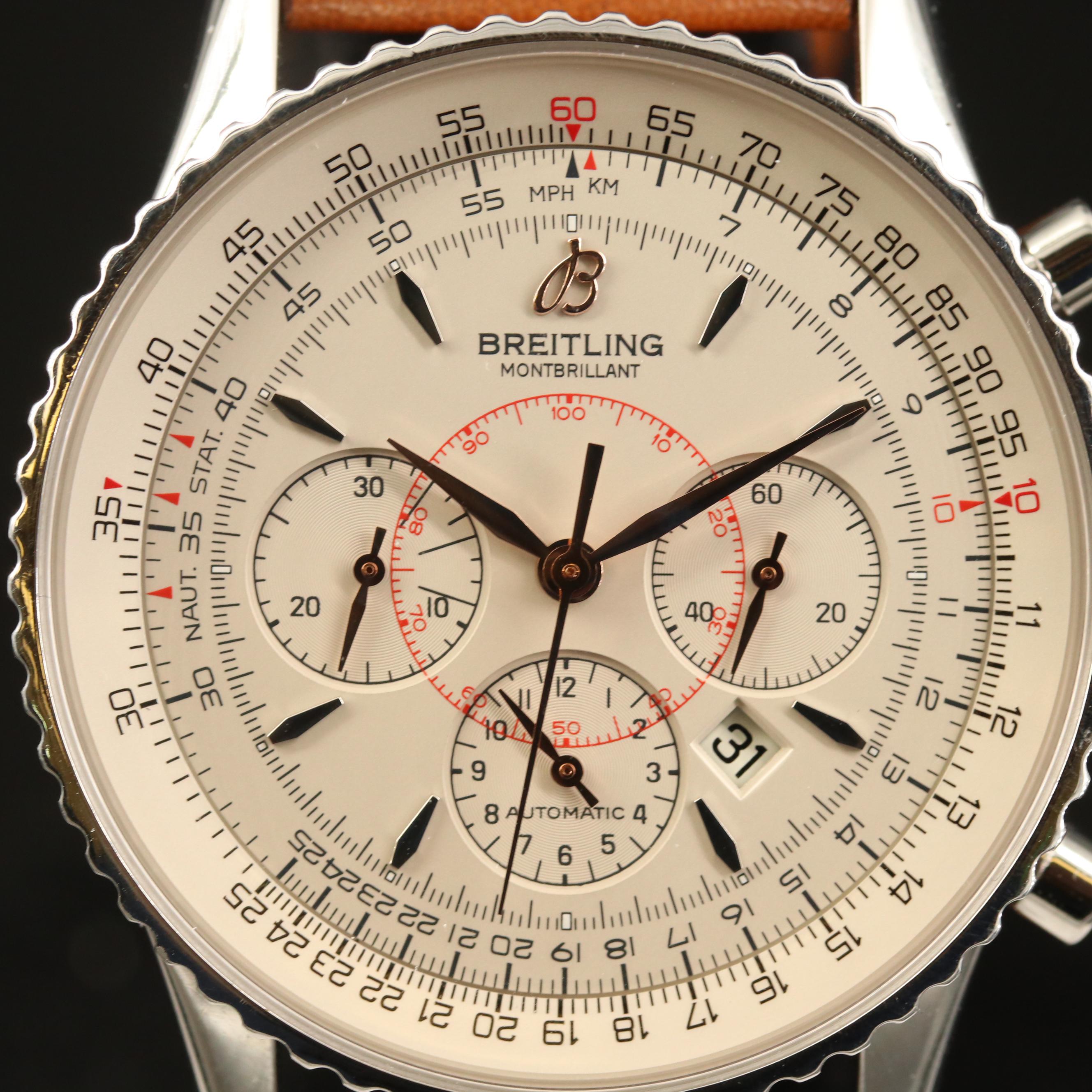 Breitling Montbrilliant Chronograph Stainless Steel Automatic Watch