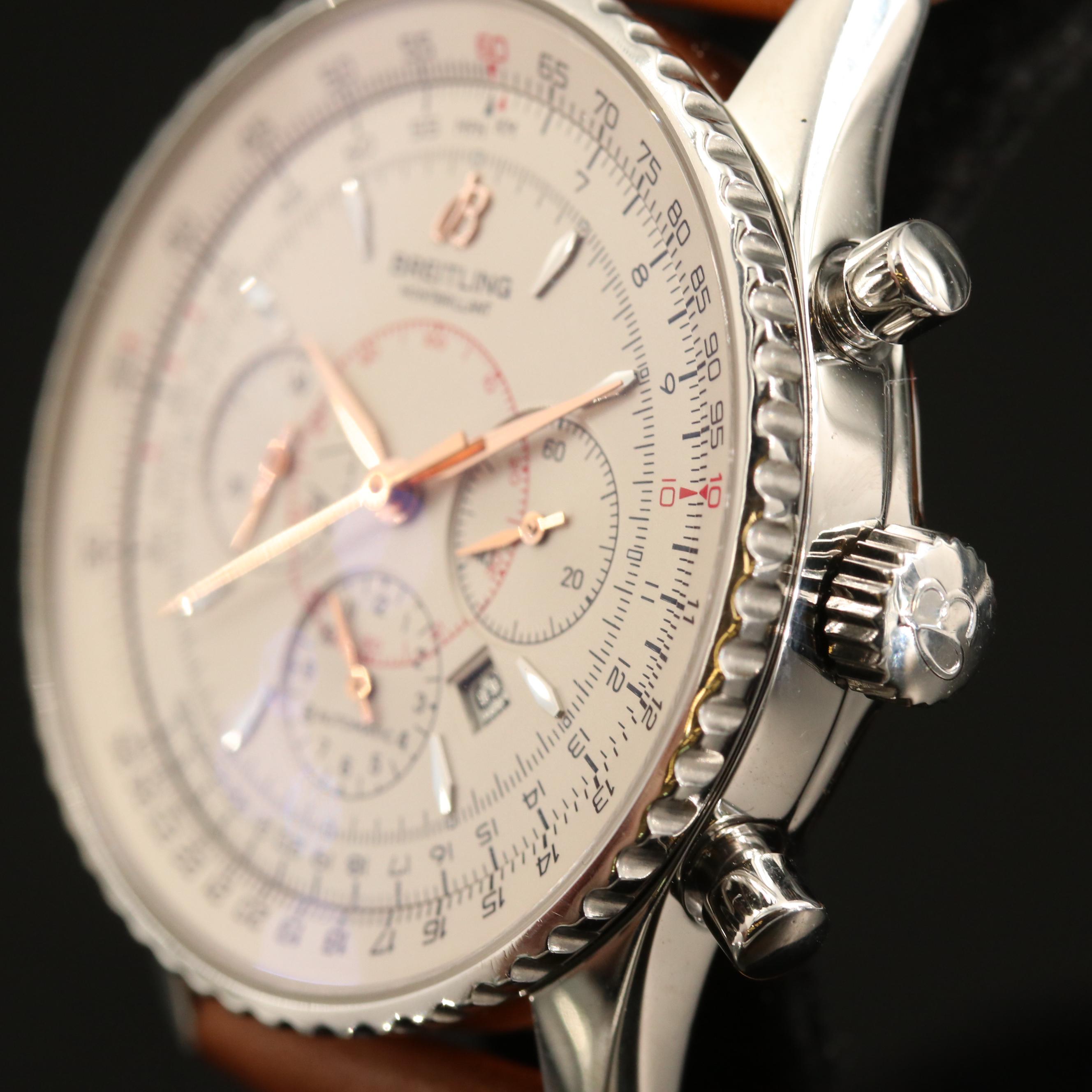 Breitling Montbrilliant Chronograph Stainless Steel Automatic Watch