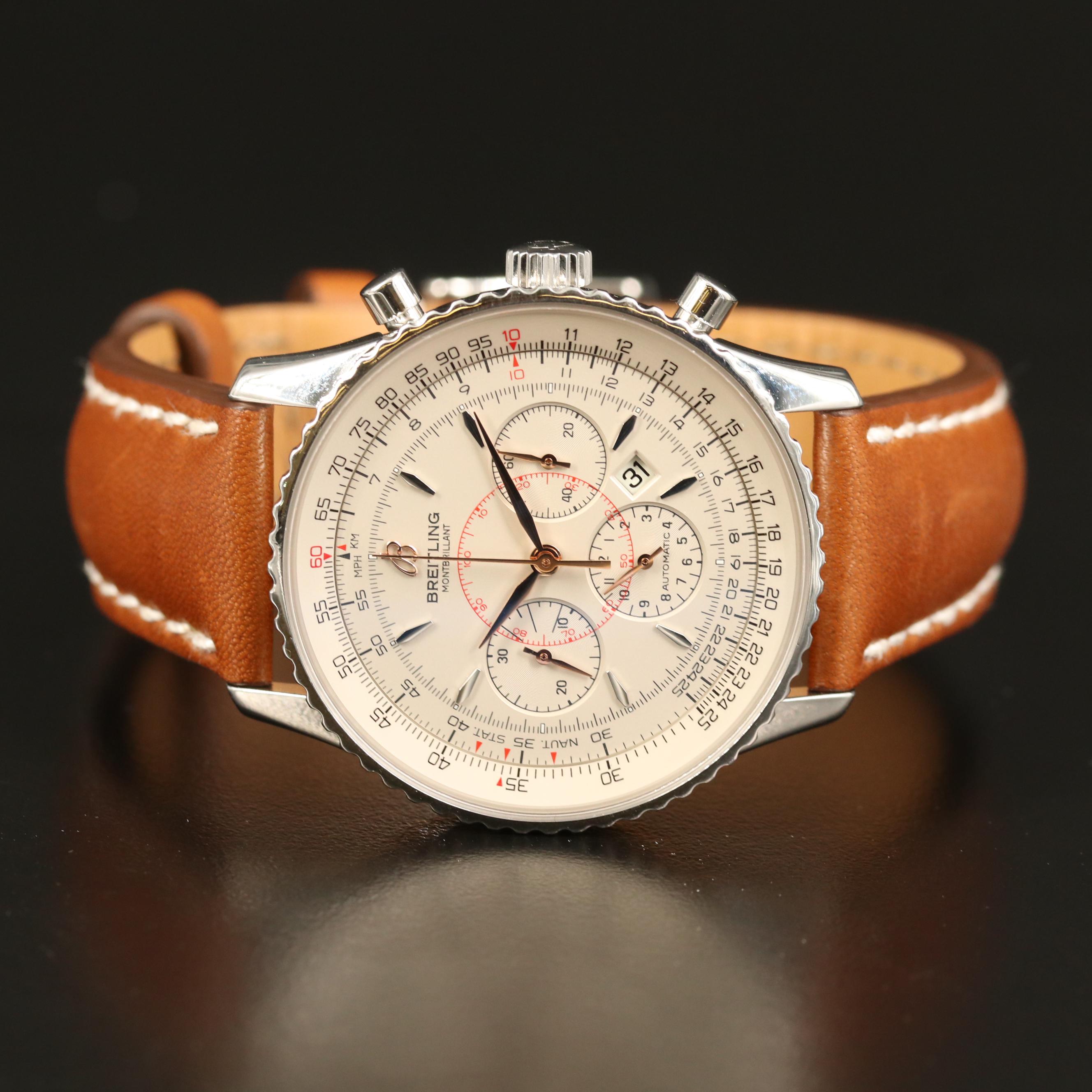 Breitling Montbrilliant Chronograph Stainless Steel Automatic Watch