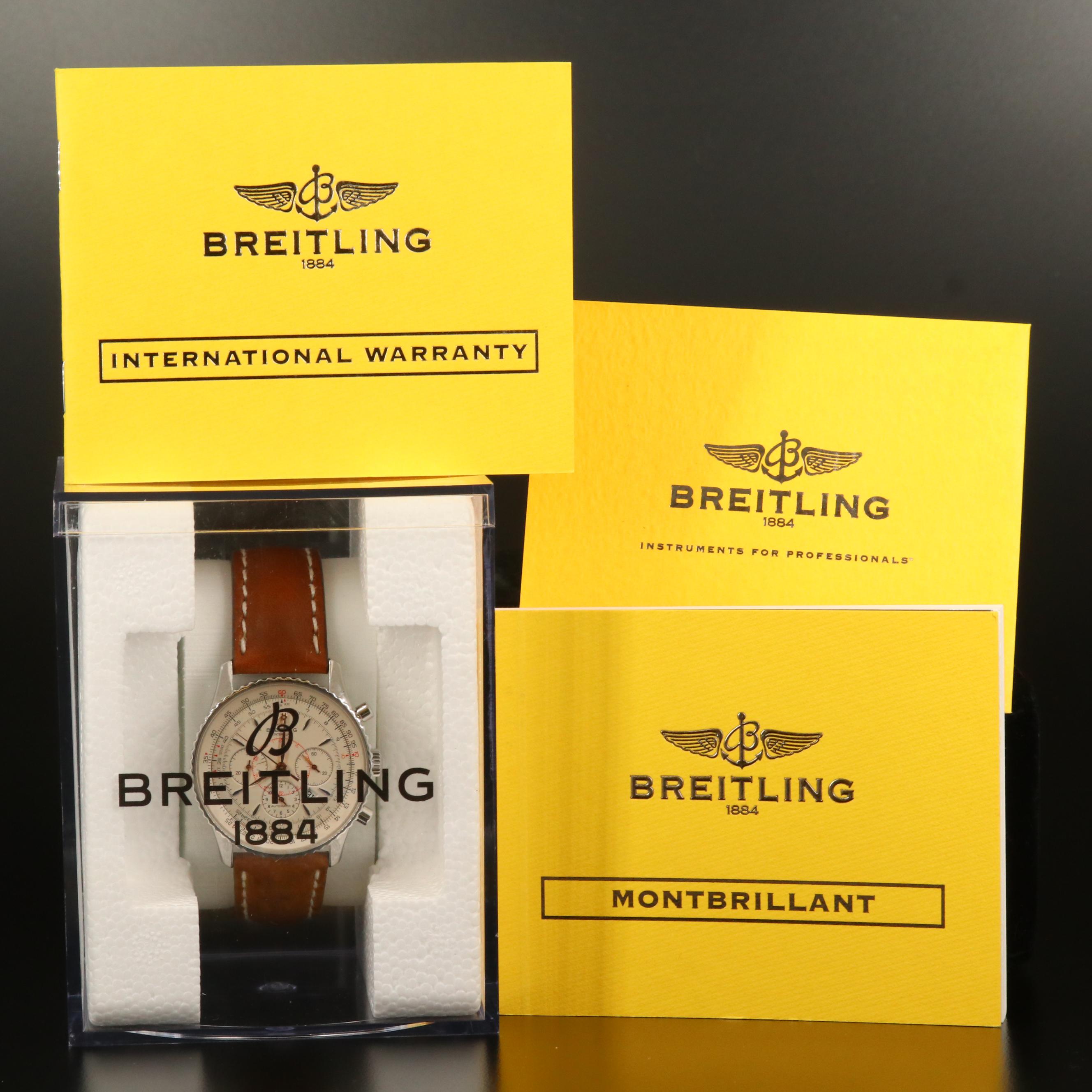 Breitling Montbrilliant Chronograph Stainless Steel Automatic Watch