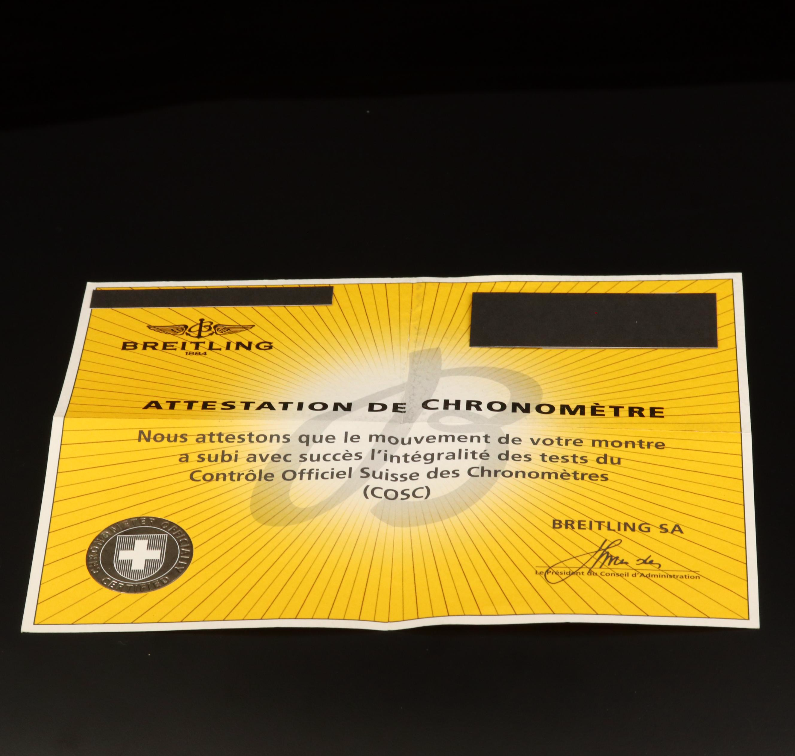 Breitling Montbrilliant Chronograph Stainless Steel Automatic Watch