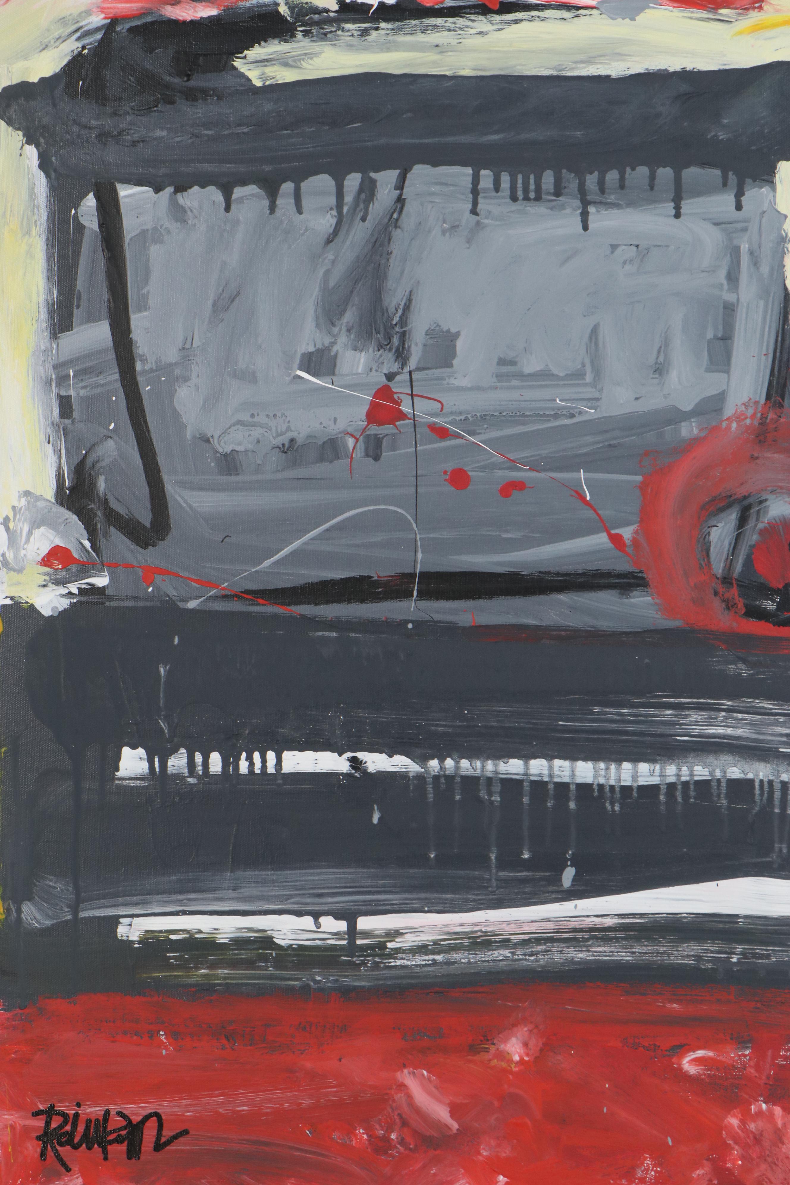 Robbie Kemper Acrylic Painting "Yellow on the Edge"