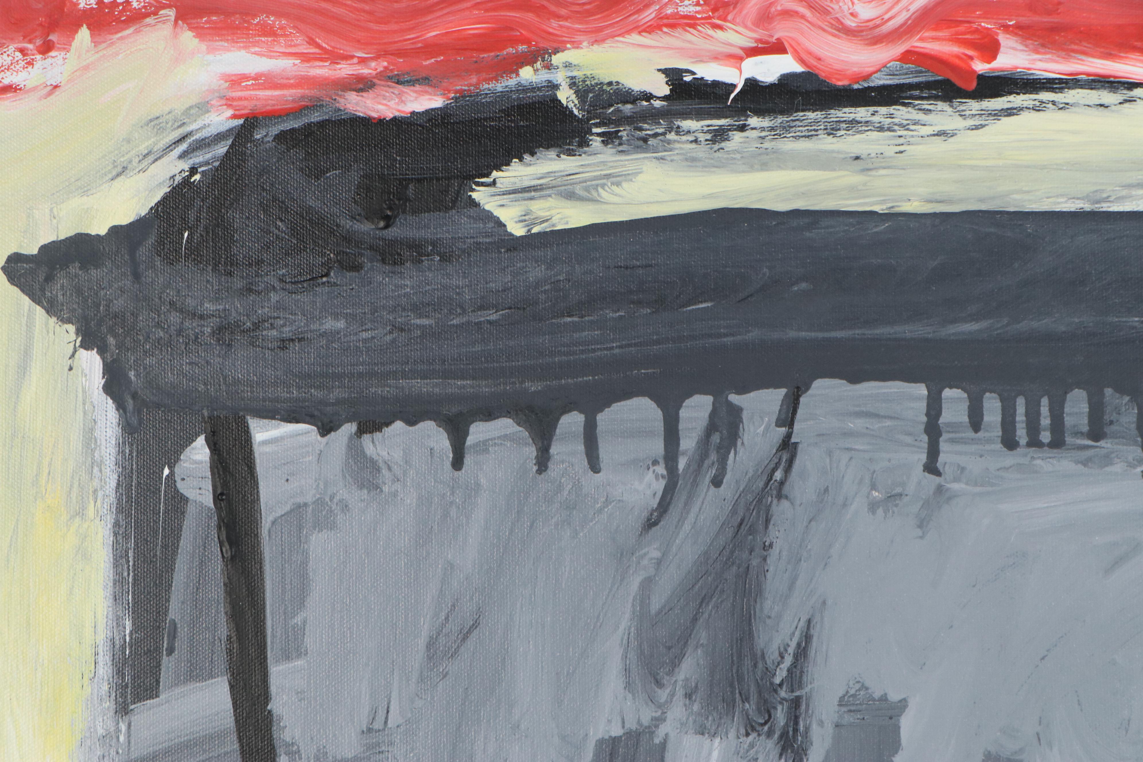 Robbie Kemper Acrylic Painting "Yellow on the Edge"