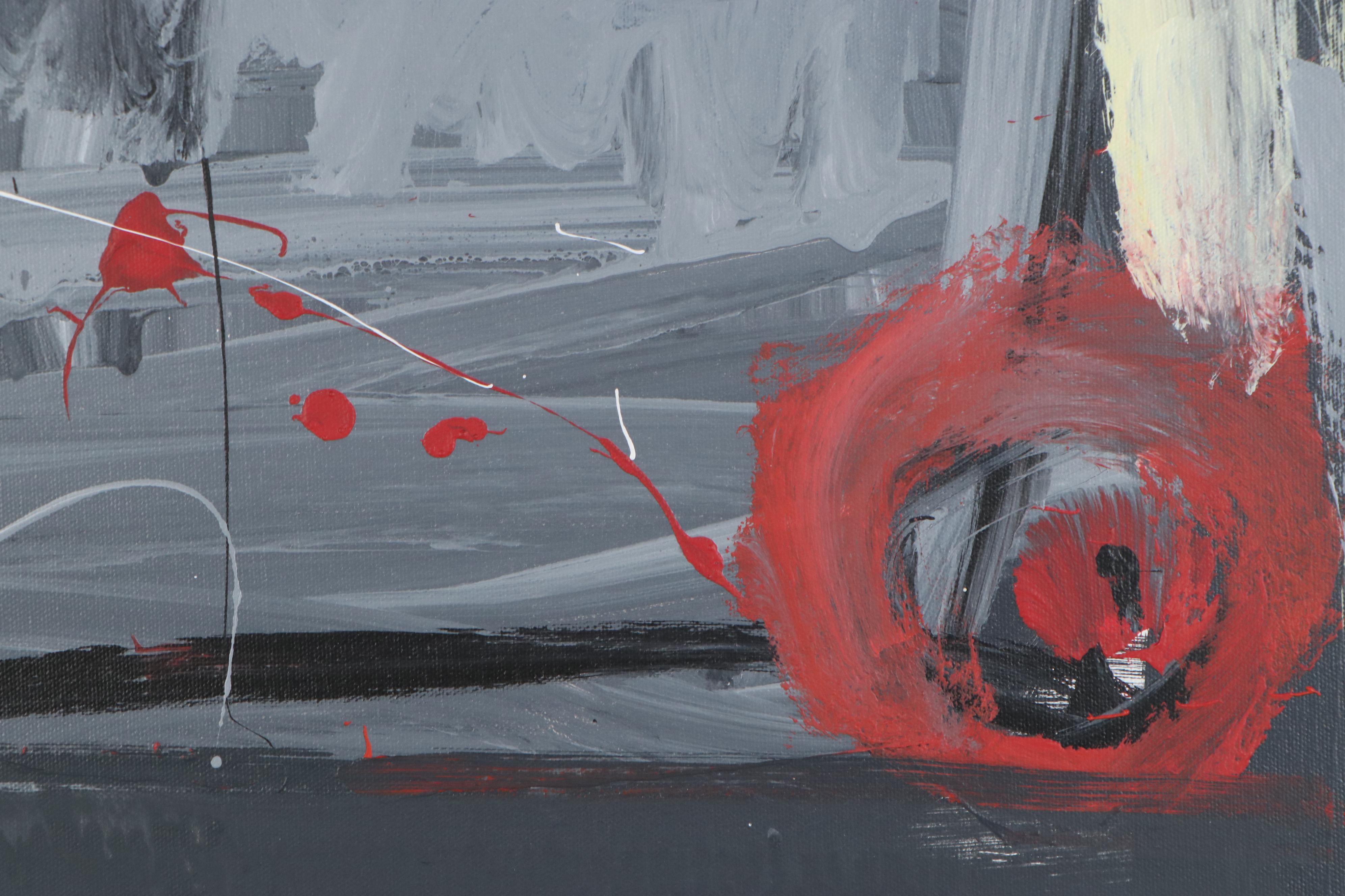 Robbie Kemper Acrylic Painting "Yellow on the Edge"