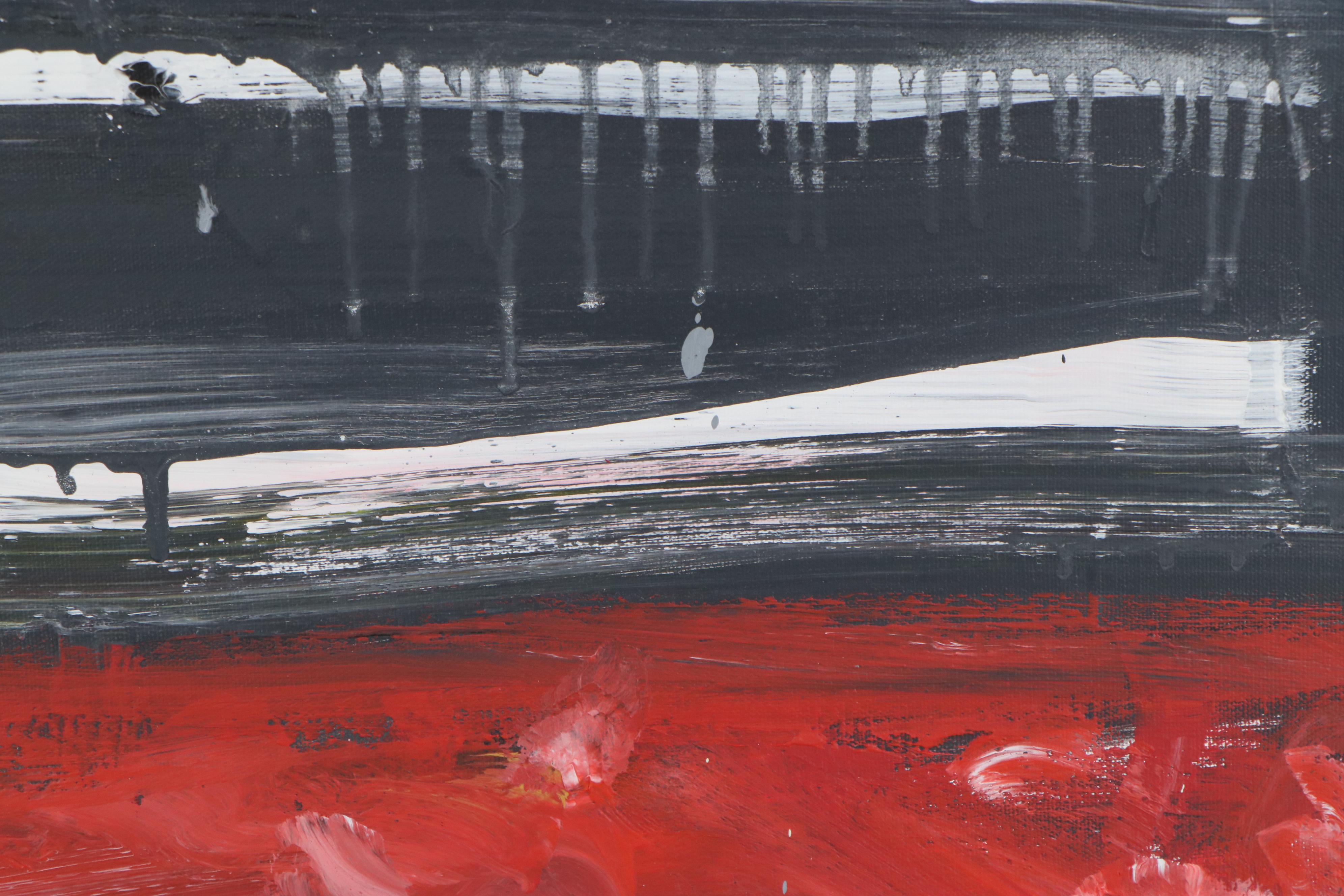 Robbie Kemper Acrylic Painting "Yellow on the Edge"