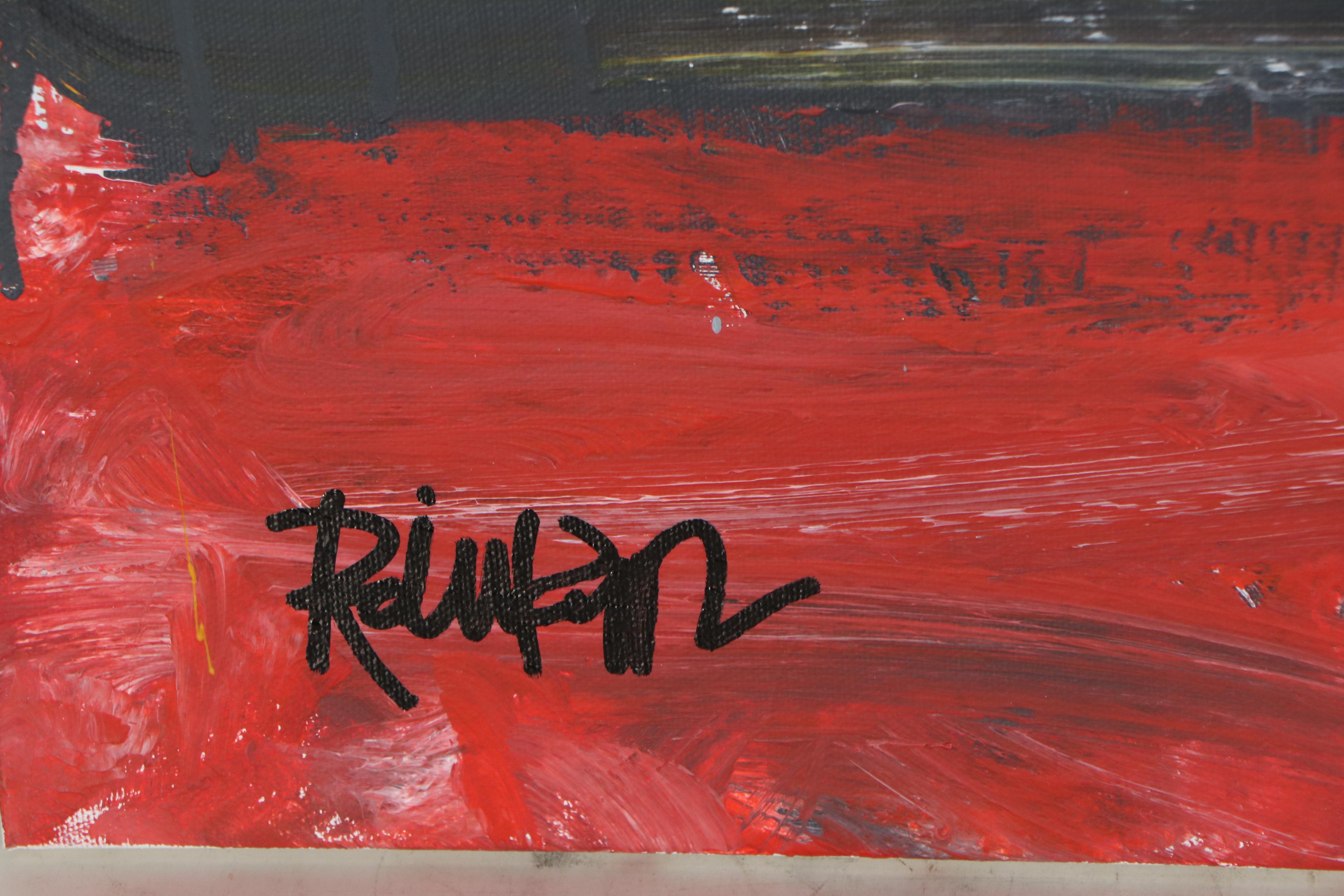 Robbie Kemper Acrylic Painting "Yellow on the Edge"