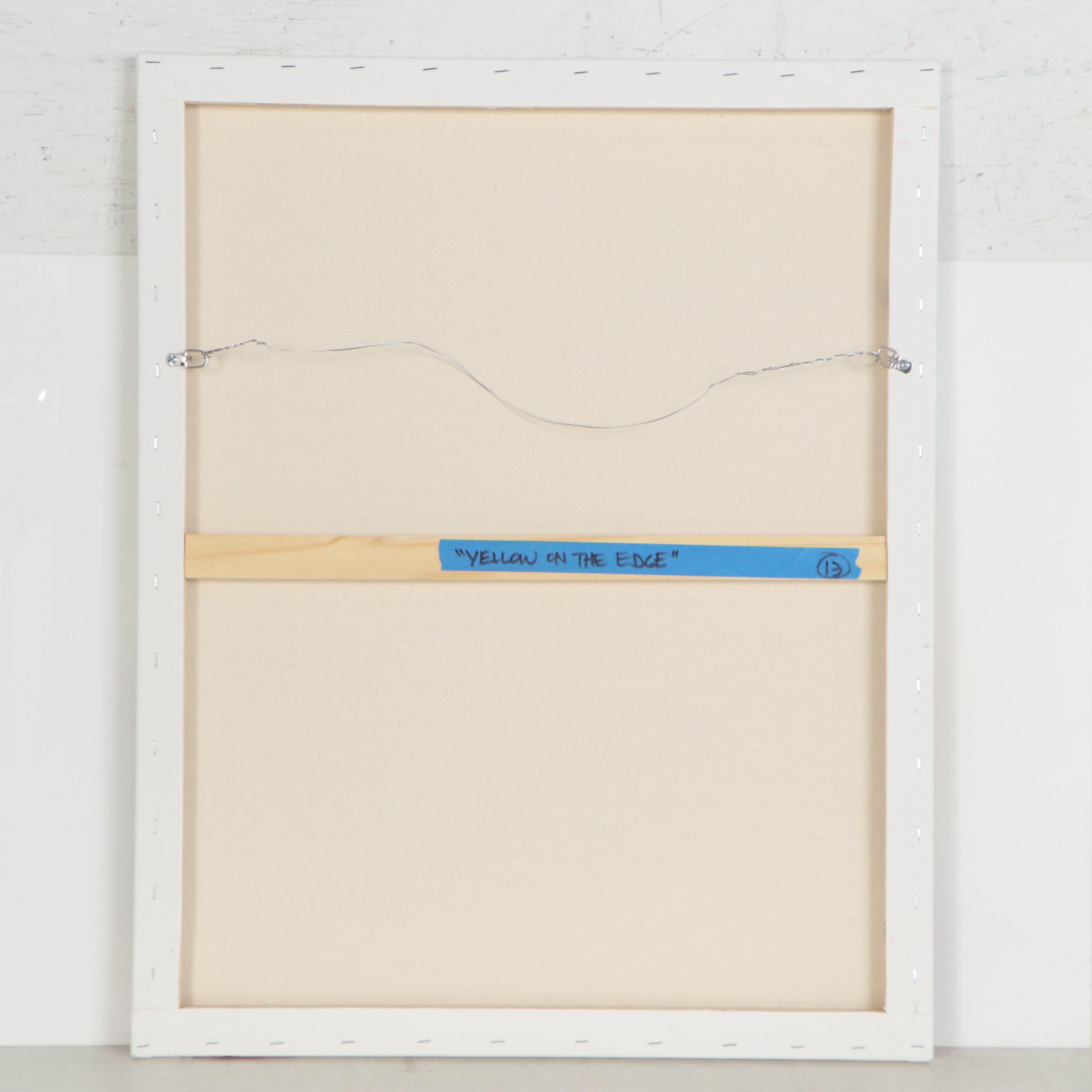 Robbie Kemper Acrylic Painting "Yellow on the Edge"