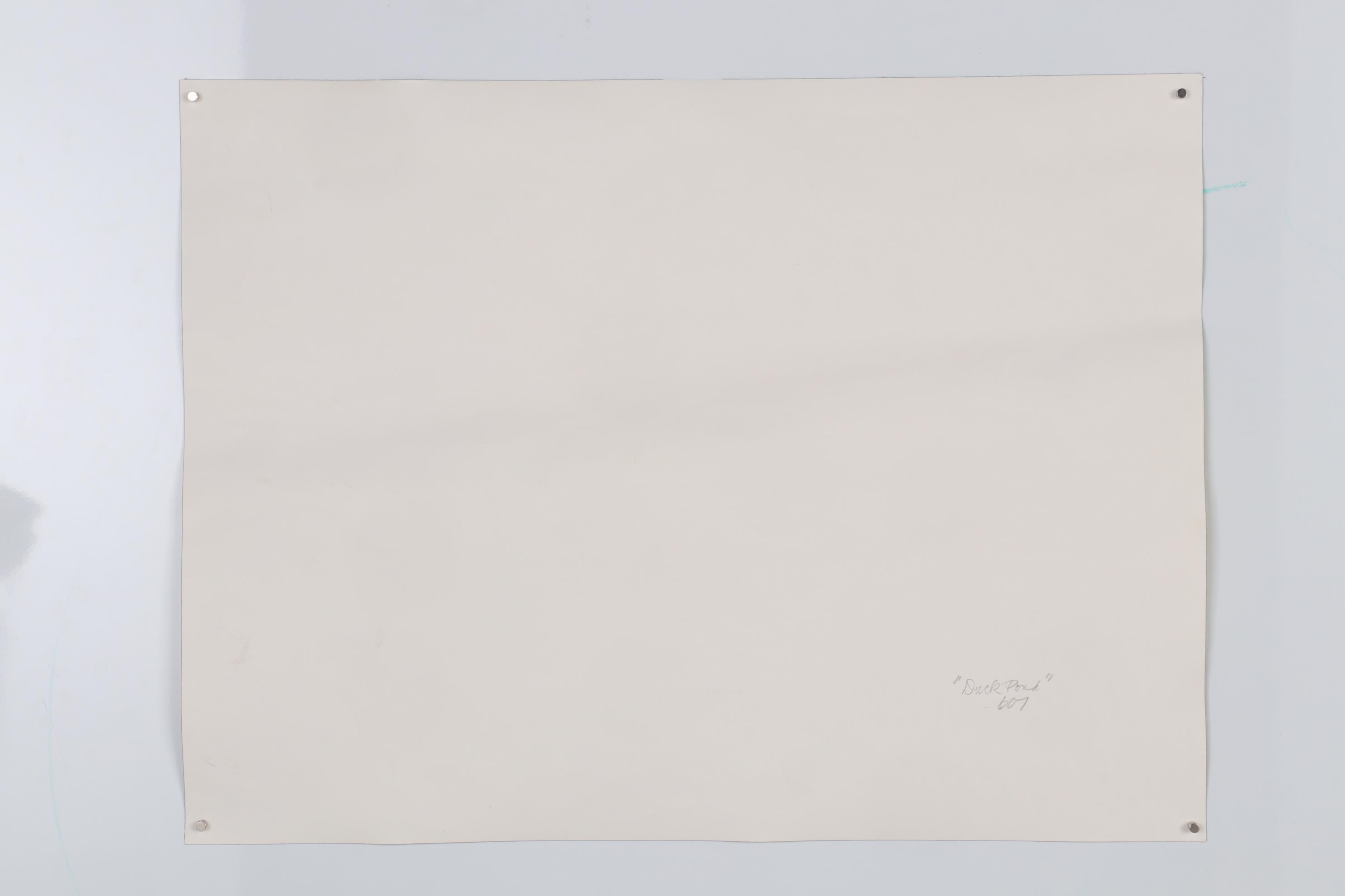 Sheila Bonser Watercolor Painting "Duck Pond," 21st Century