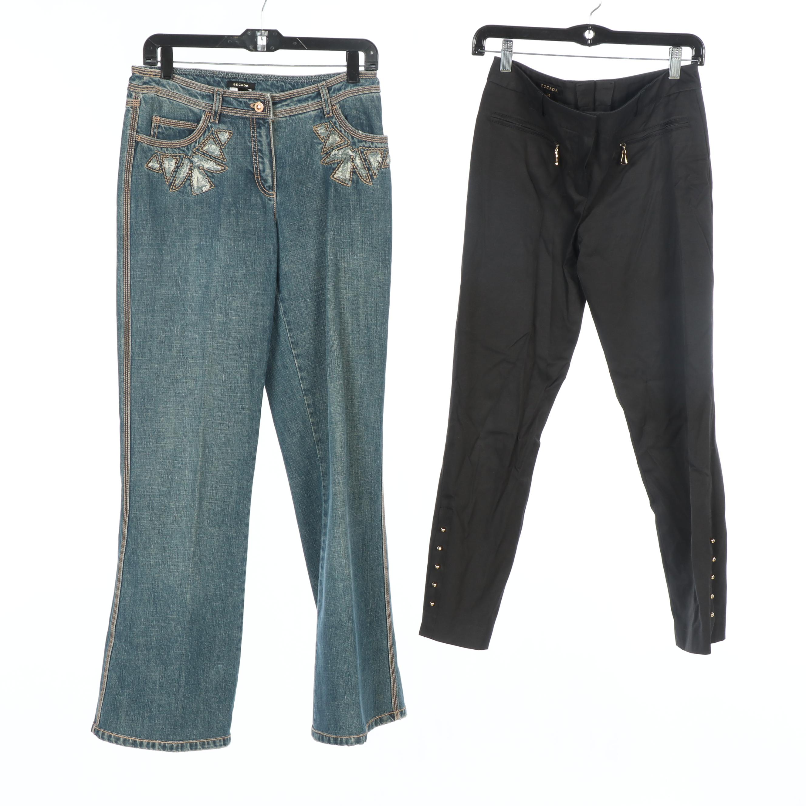 Escada Velveteen Jacket, Knit Top, Jeans and Pants