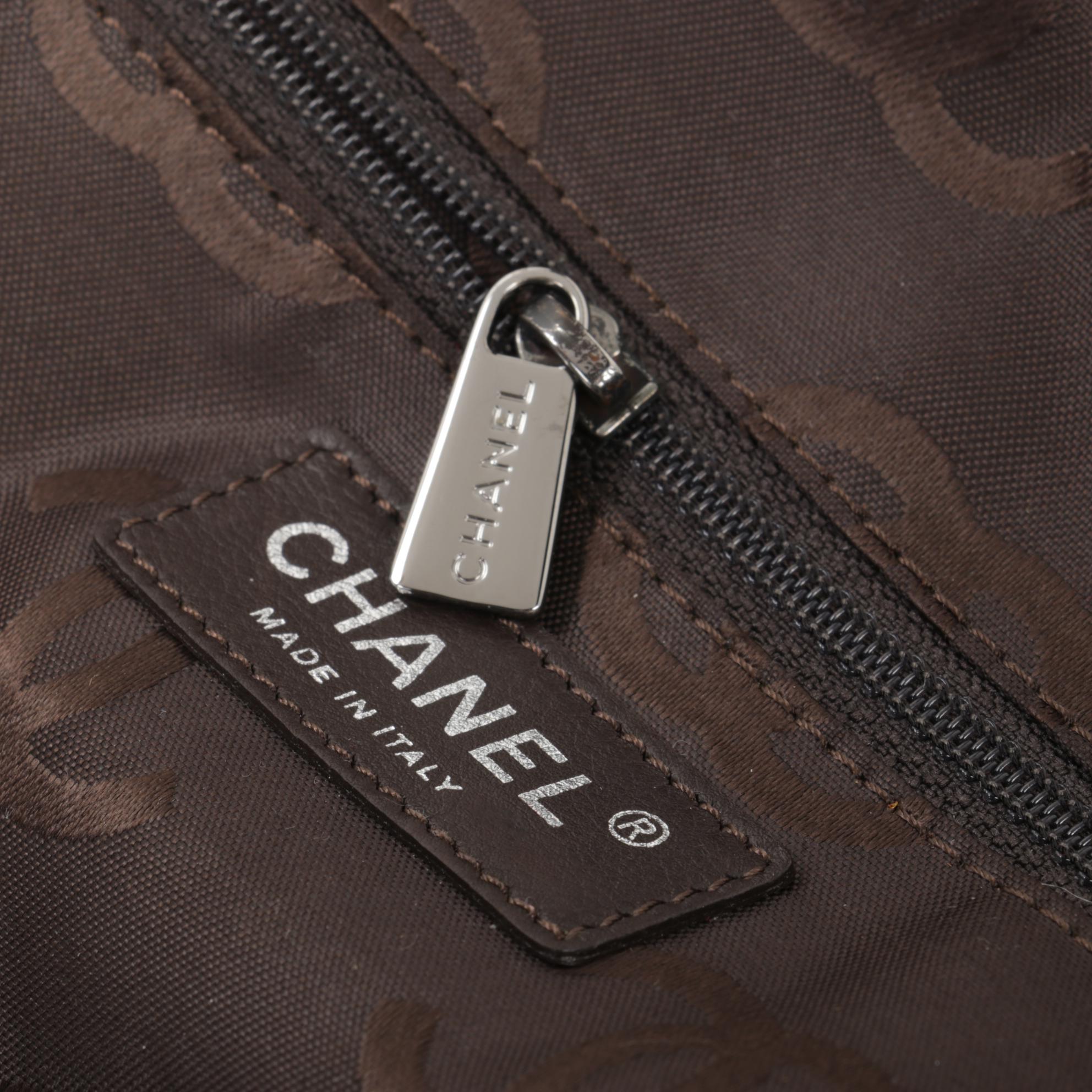 Chanel Large Timeless Convertible Duffel Bag in Brown Leather